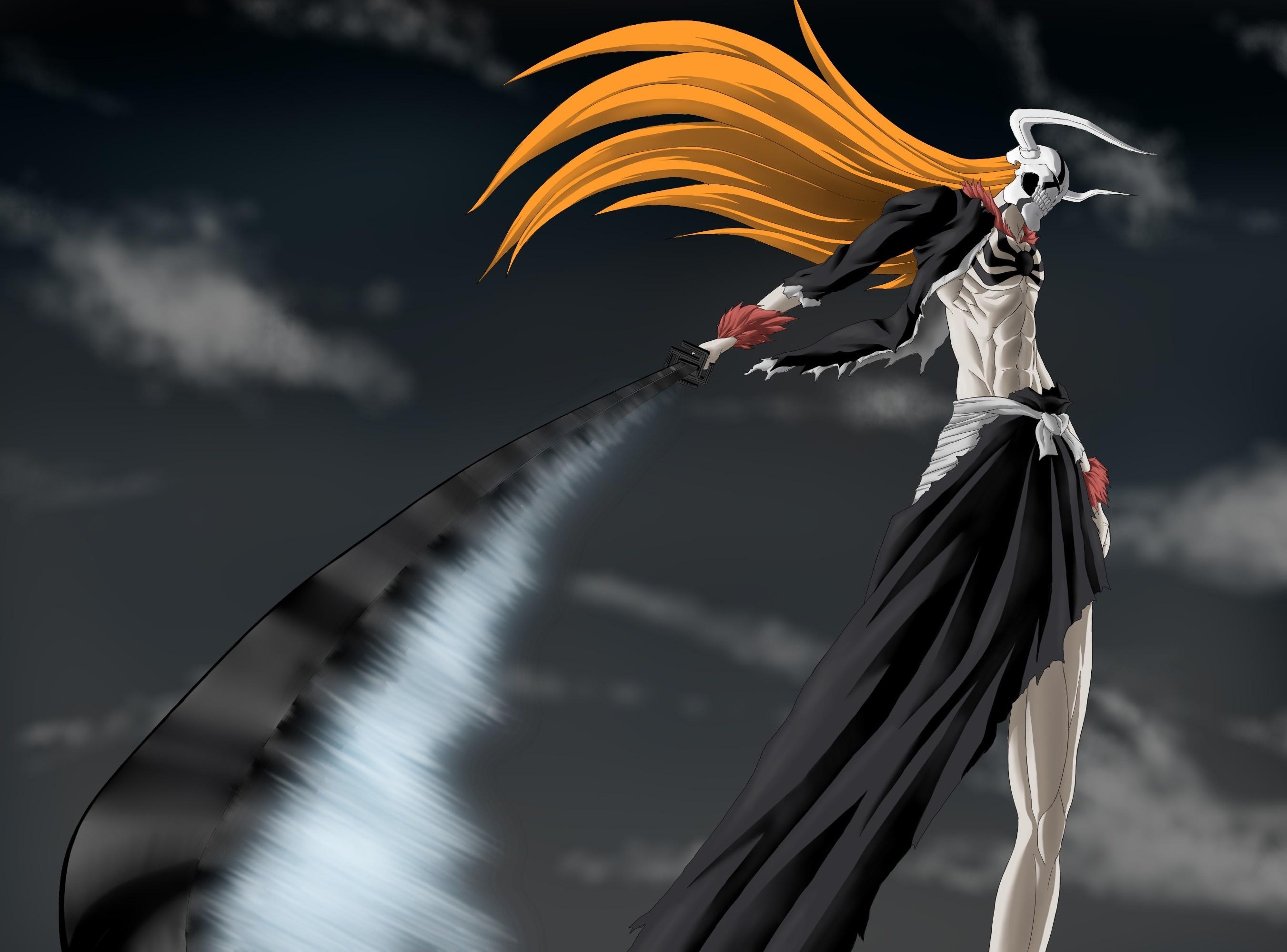 2702x2000 anime, Bleach, Kurosaki Ichigo, Hollow, Vasto Lorde, wing, screenshot, computer wallpaper, fictional character. Mocah HD Wallpaper