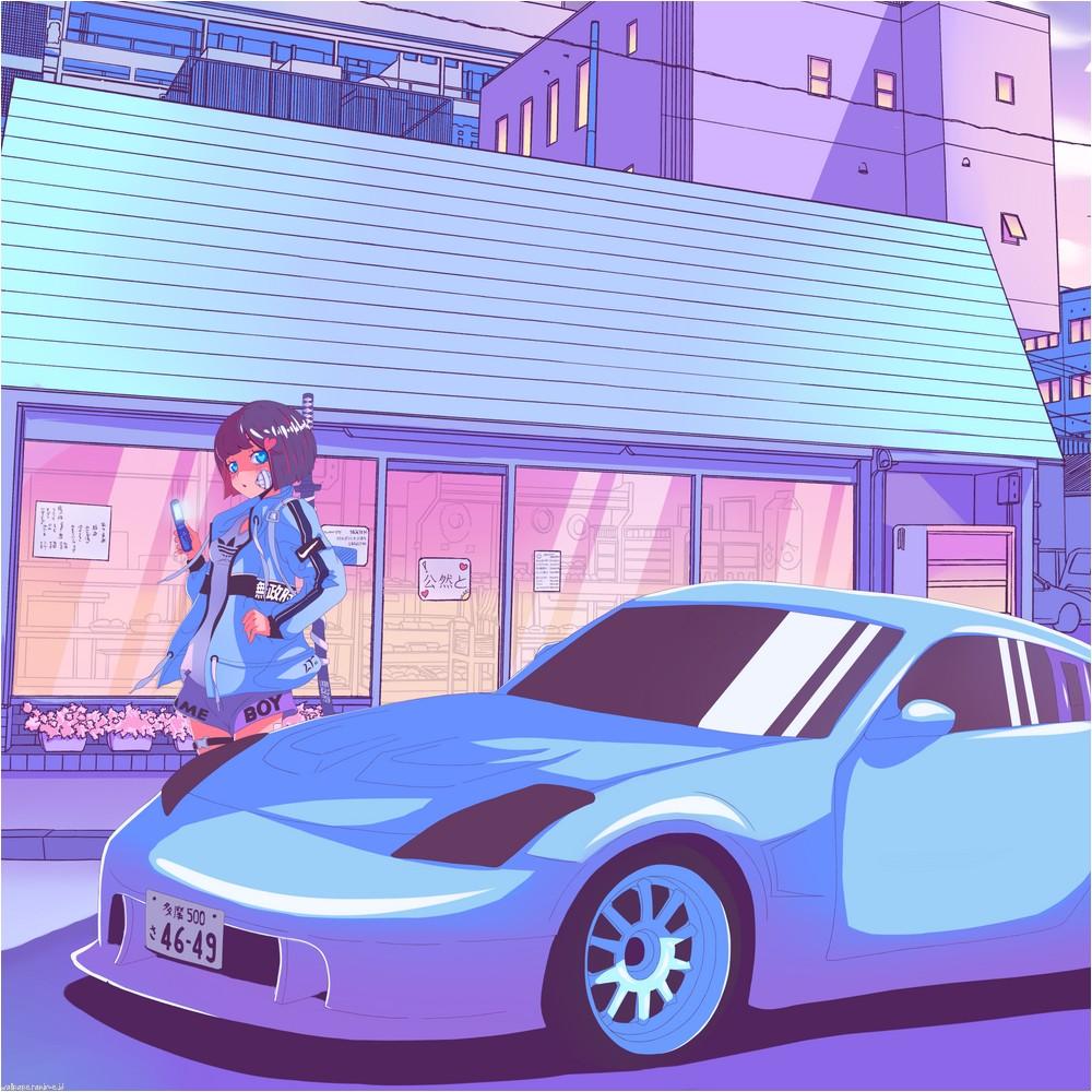 1000x1000 Download Anime Car Aesthetic Japan Wallpaper