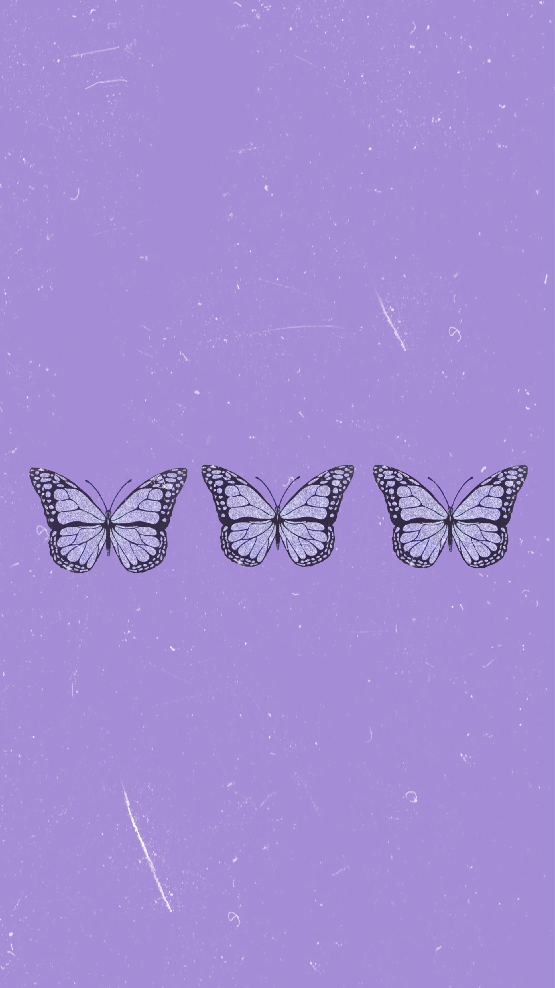 1947x3464 Aesthetic Purple Butterfly Wallpaper