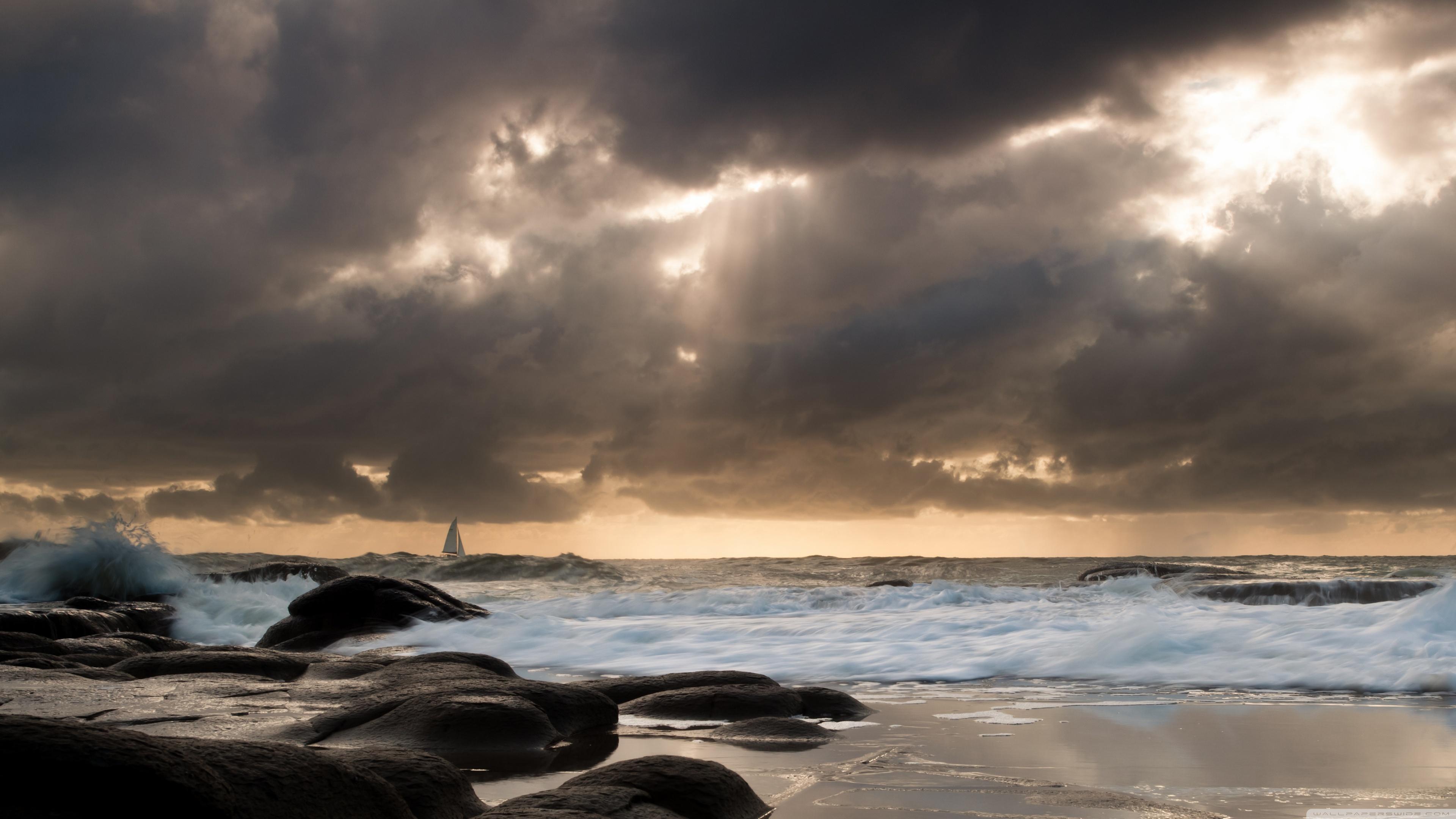 3840x2160 Cloudy Sky Evening