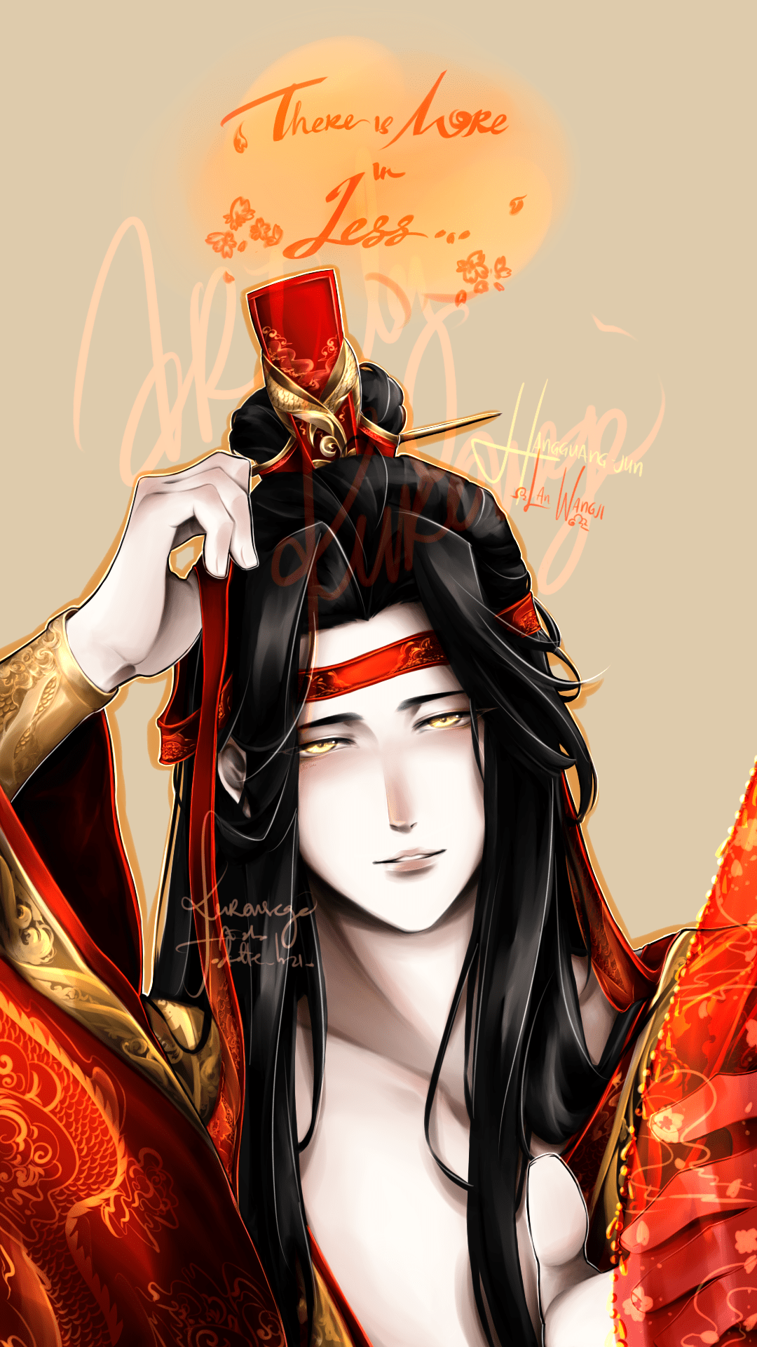 1080x1920 FANART There is more in less. Motivational POV Wallpaper Fanart of Lan Wangji