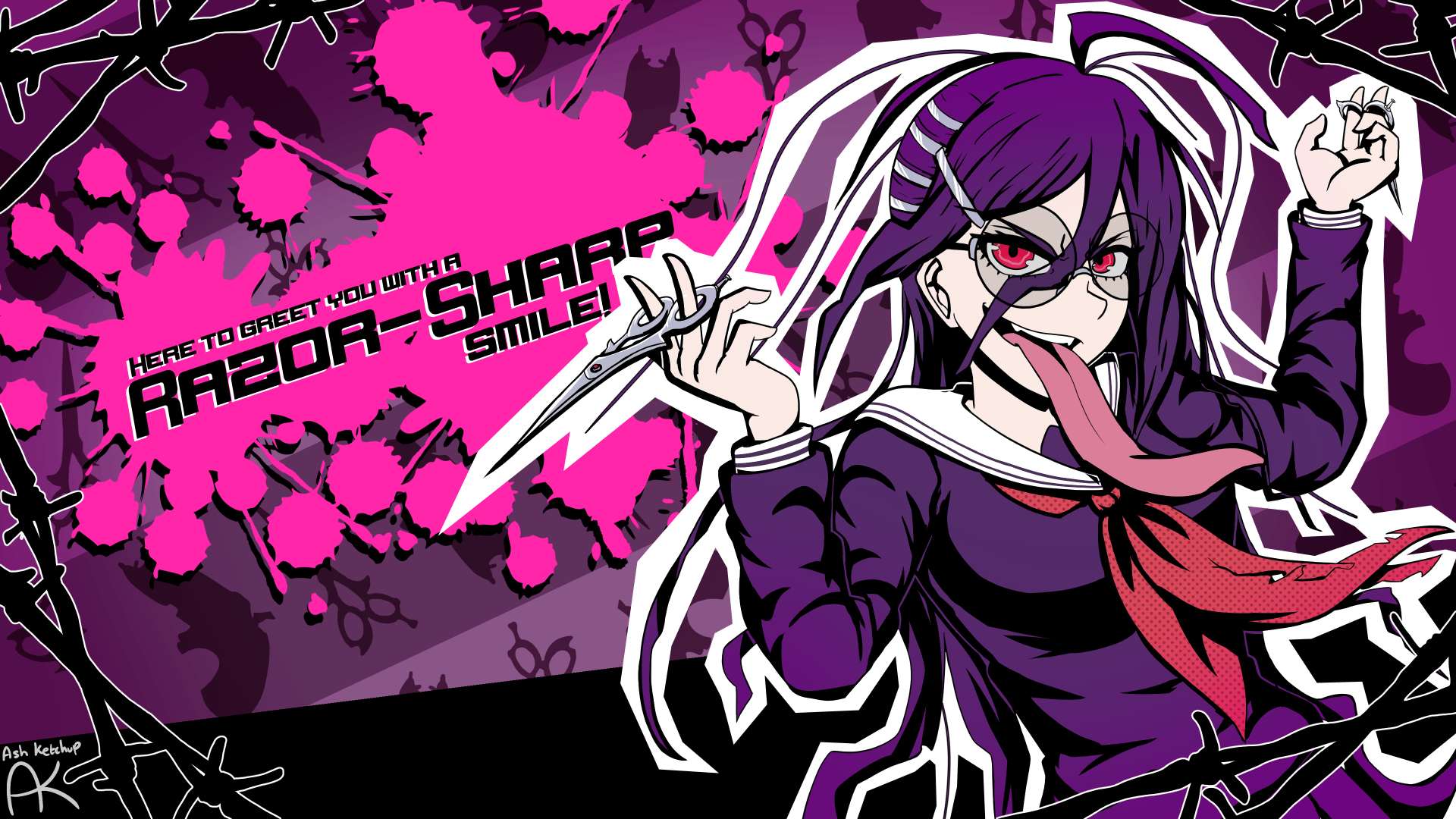1920x1080 Toko Fukawa(?) [All Out Attack] By ImAshKetchup On Newgrounds