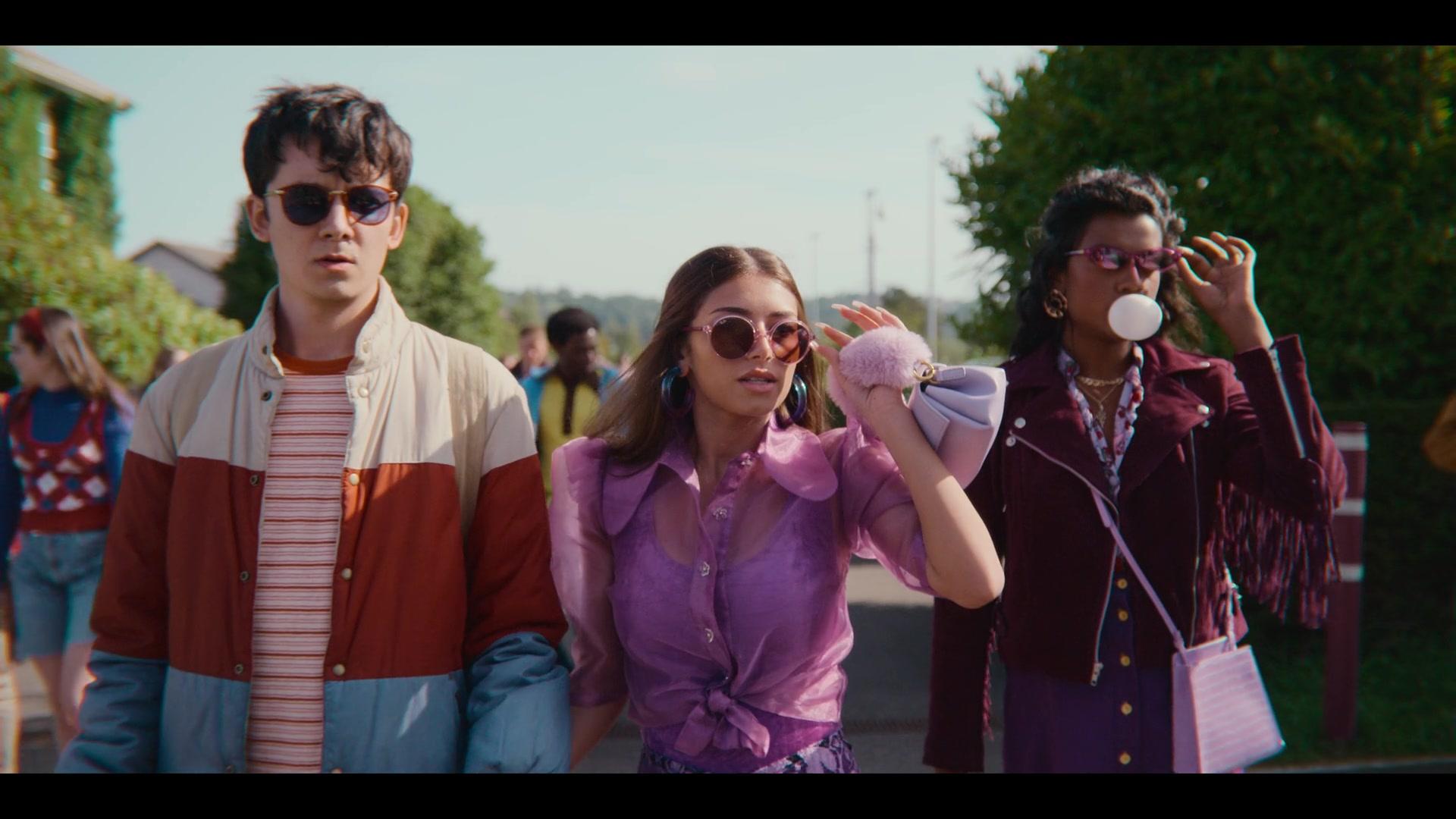 1920x1080 Ray Ban Women's Round Sunglasses Of Mimi Keene As Ruby Matthews In Sex Education S03E02 (2021)