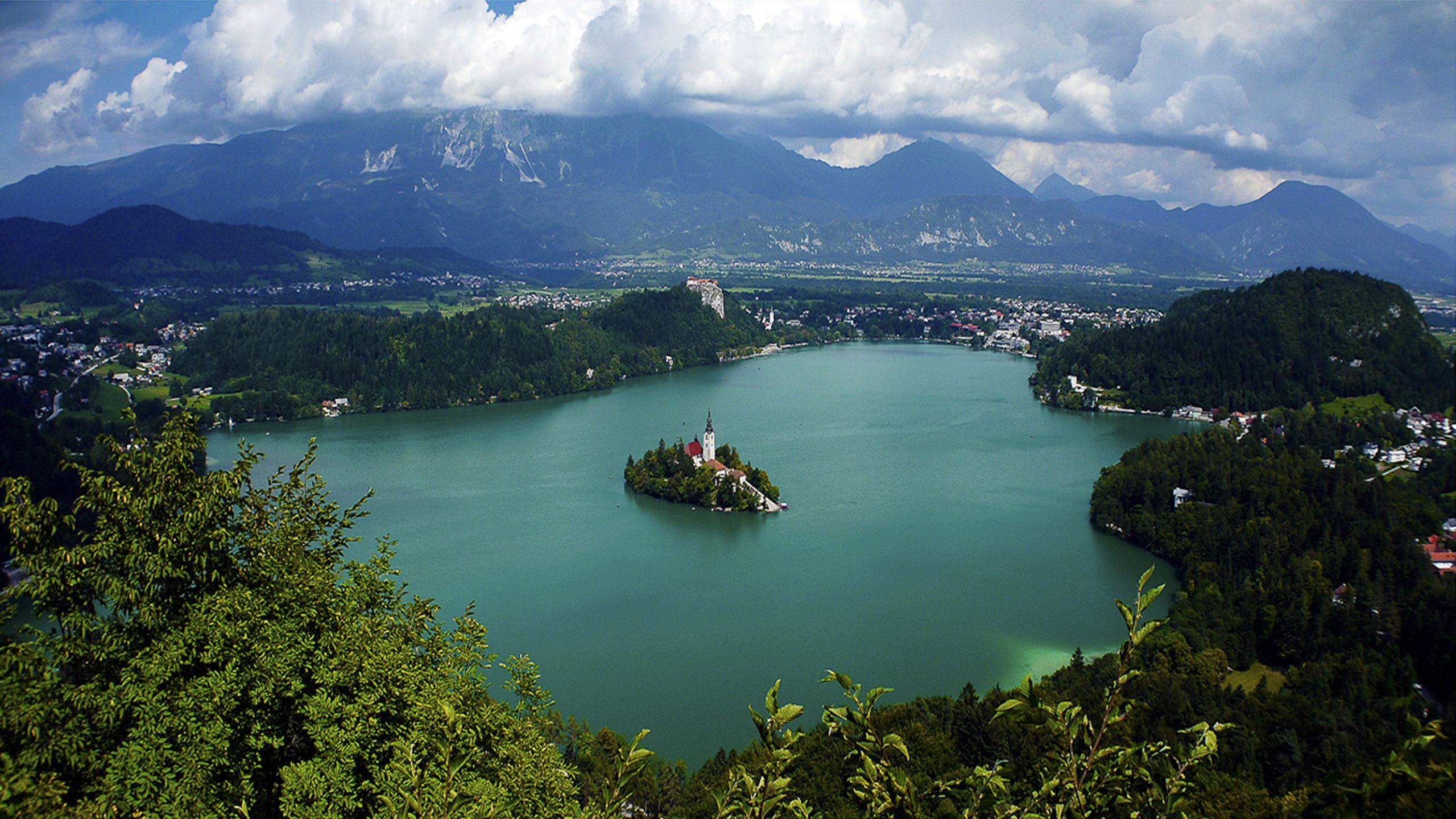 2560x1440 Beautiful Landscape, Lake Bled, Slovenia, Wallpaper HD