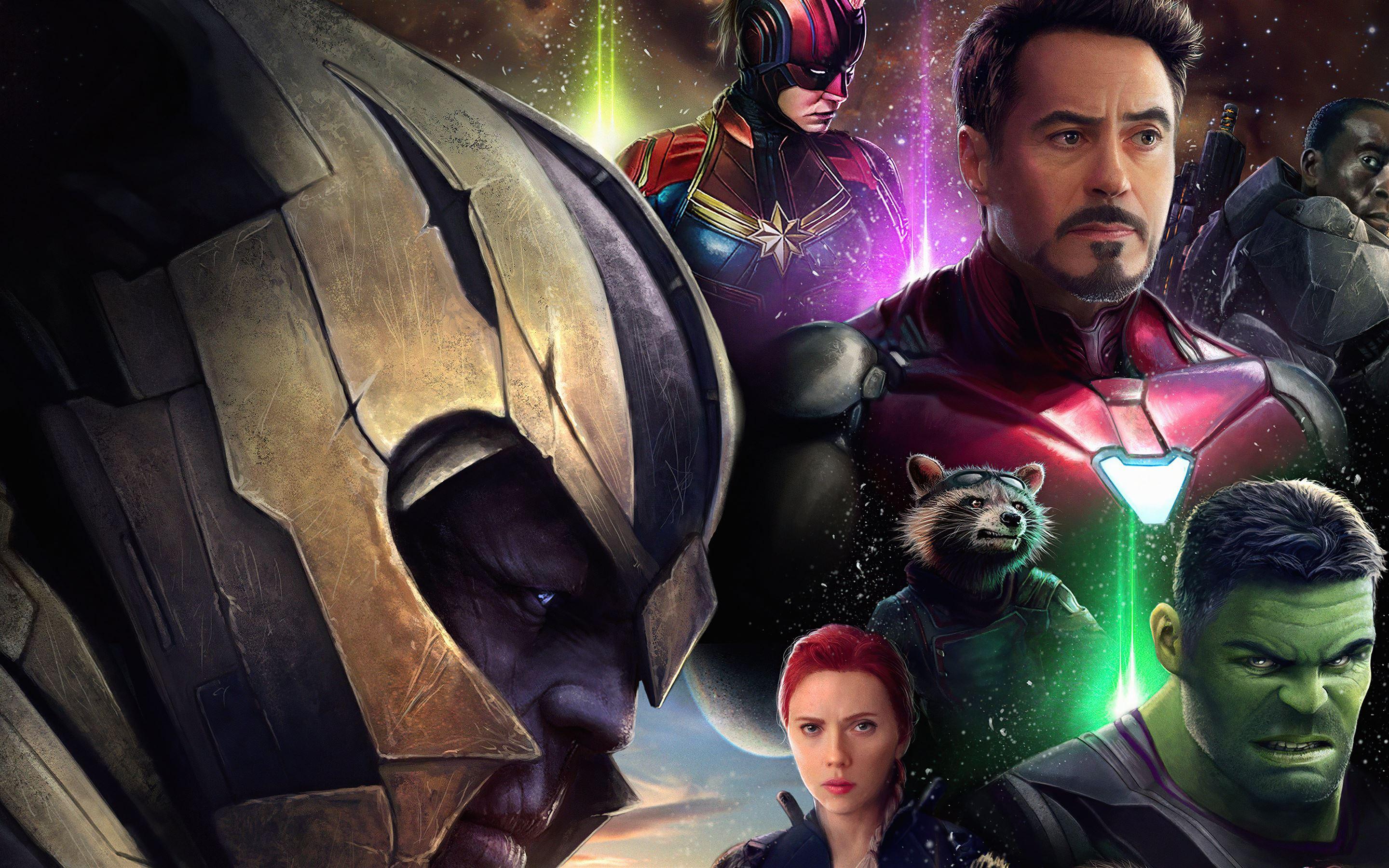 2880x1800 avengers endgame movie poster illustration 5k MacBook Air Wallpaper Download