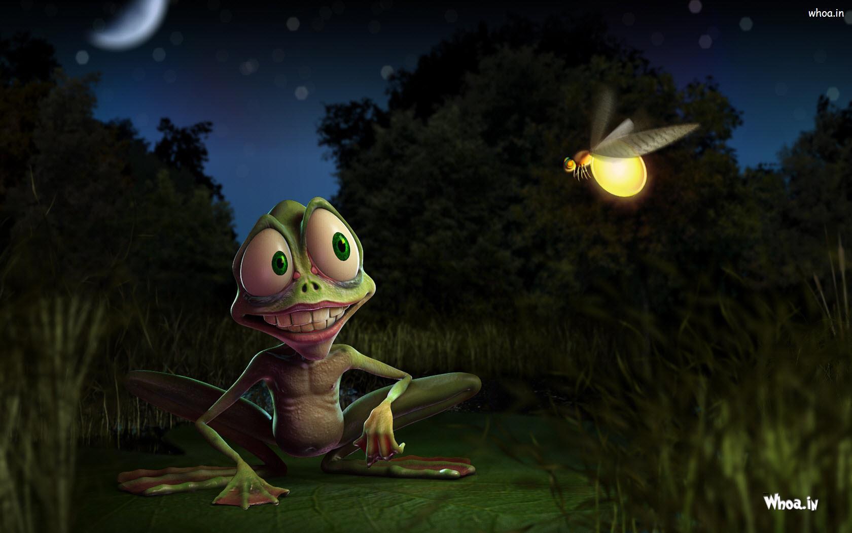 1680x1050 Frog Entertaining 3D Animated HD Wallpaper