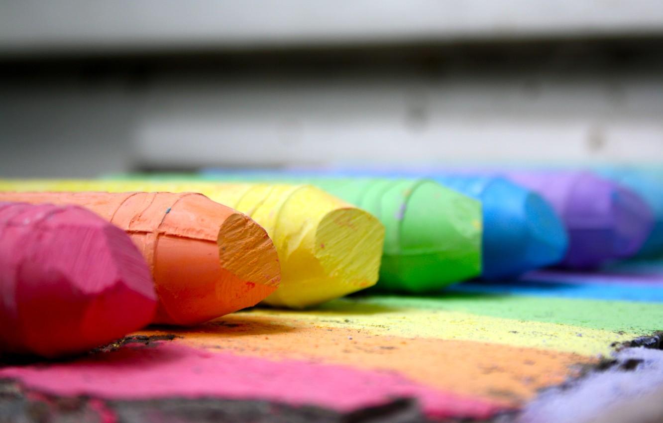 1332x850 Wallpaper color, rainbow, crayons image for desktop, section макро