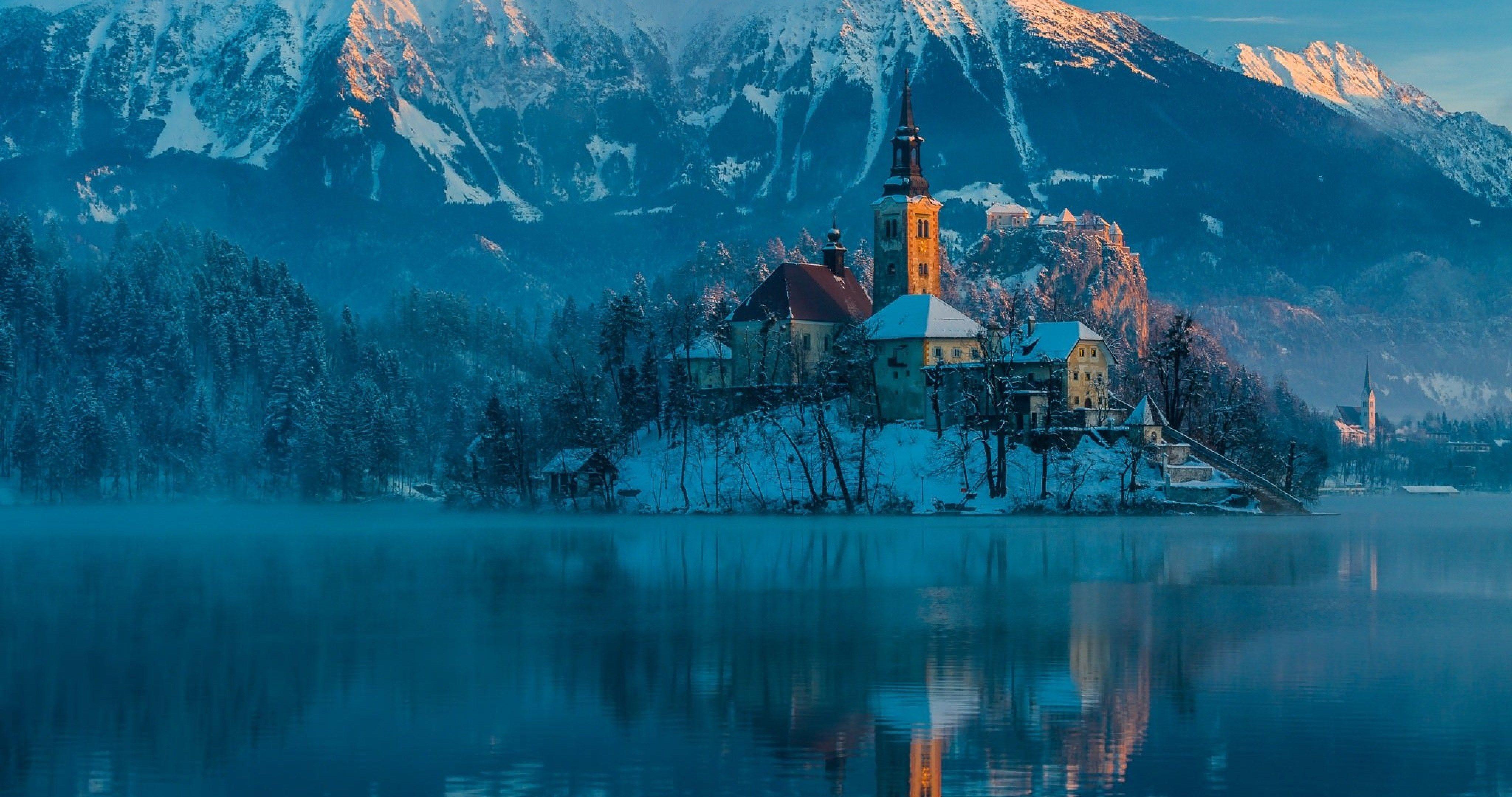4096x2160 lake bled in slovenia 4k ultra HD wallpaper. ololoshenka