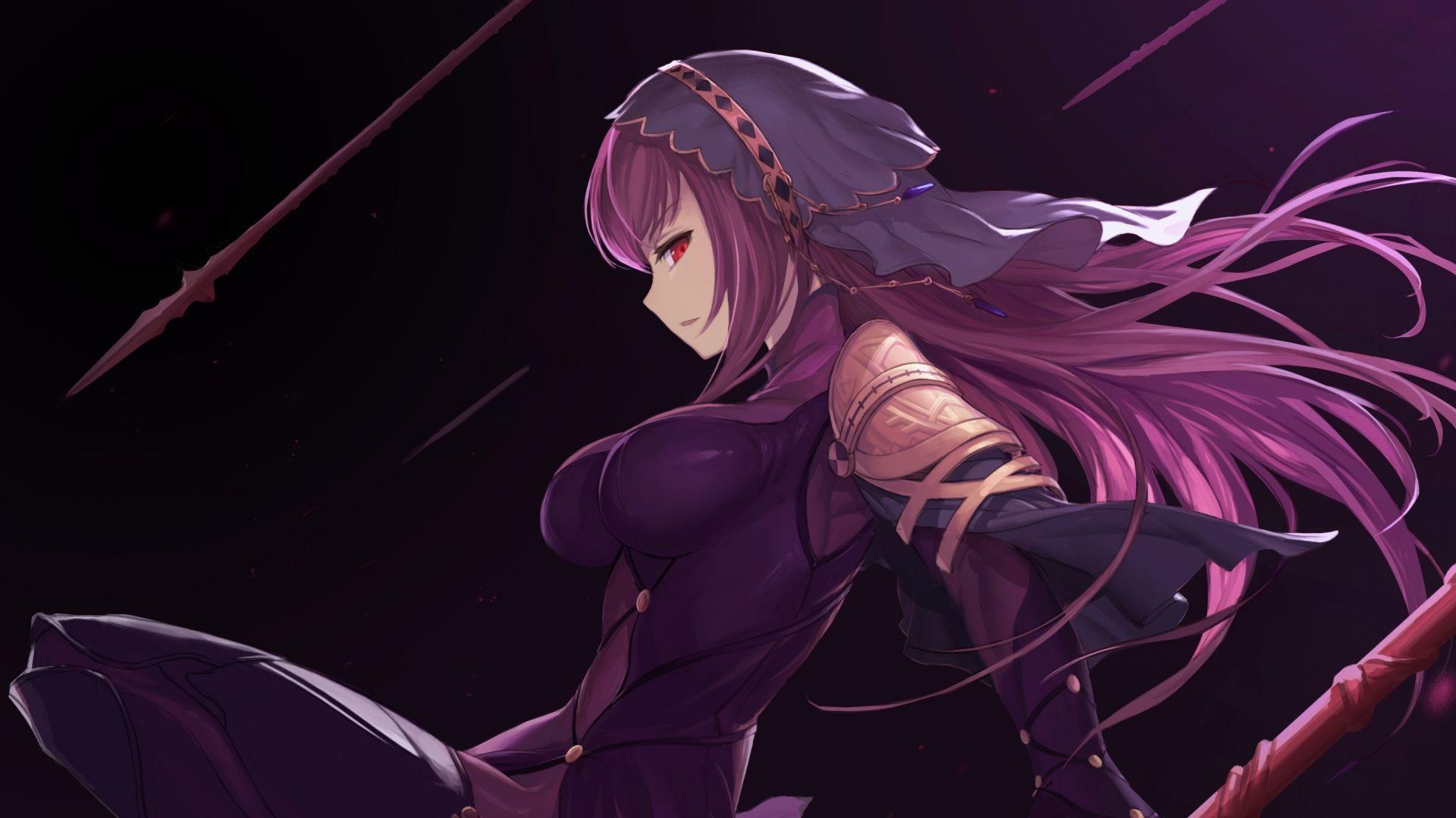 1920x1080 Desktop Wallpaper Warrior, Artwork, Scathach, Fate Grand Order, Anime Girl, HD Image, Picture, Background, 8a9188