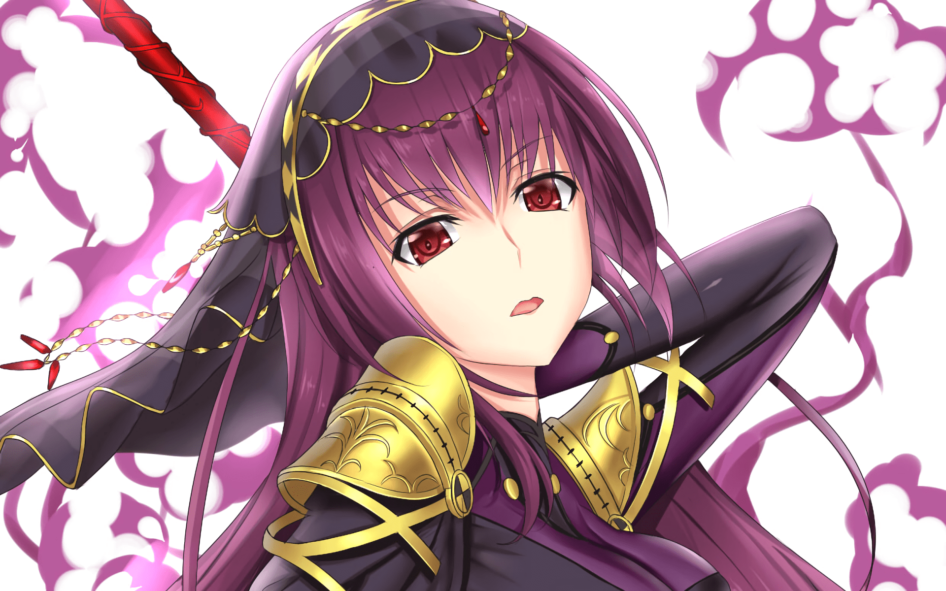 1920x1200 Download Wallpaper Scathach, Manga, Fate Grand Order, Purple Hair, TYPE MOON, Fate Series For Desktop With Resolution 1920x1200. High Quality HD Picture Wallpaper