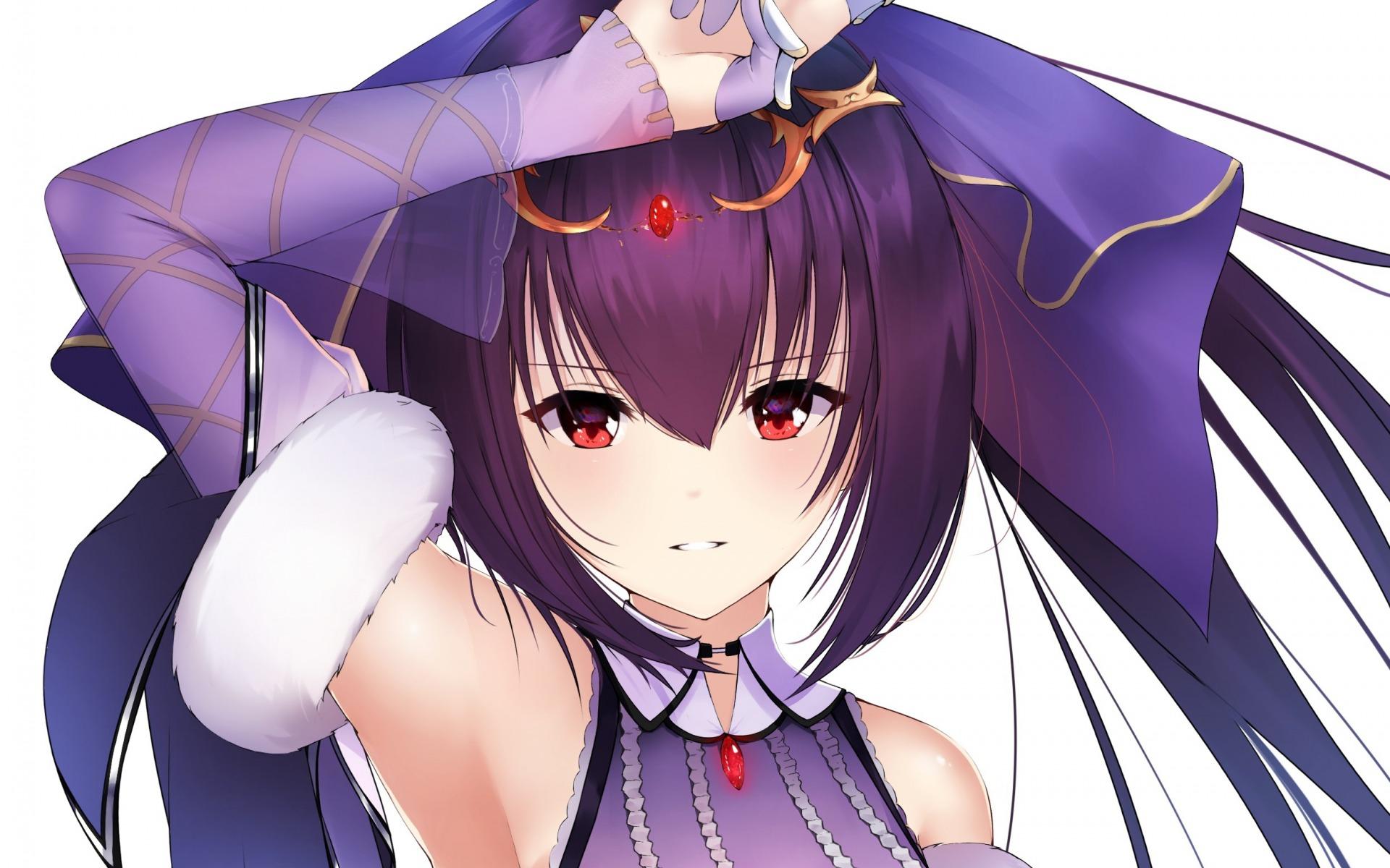 1920x1200 Download wallpaper Fate Grand Order, Scathach Skadi, Caster, Protagonist, Grand Orders, Japanese manga, anime characters for desktop with resolution 1920x1200. High Quality HD picture wallpaper