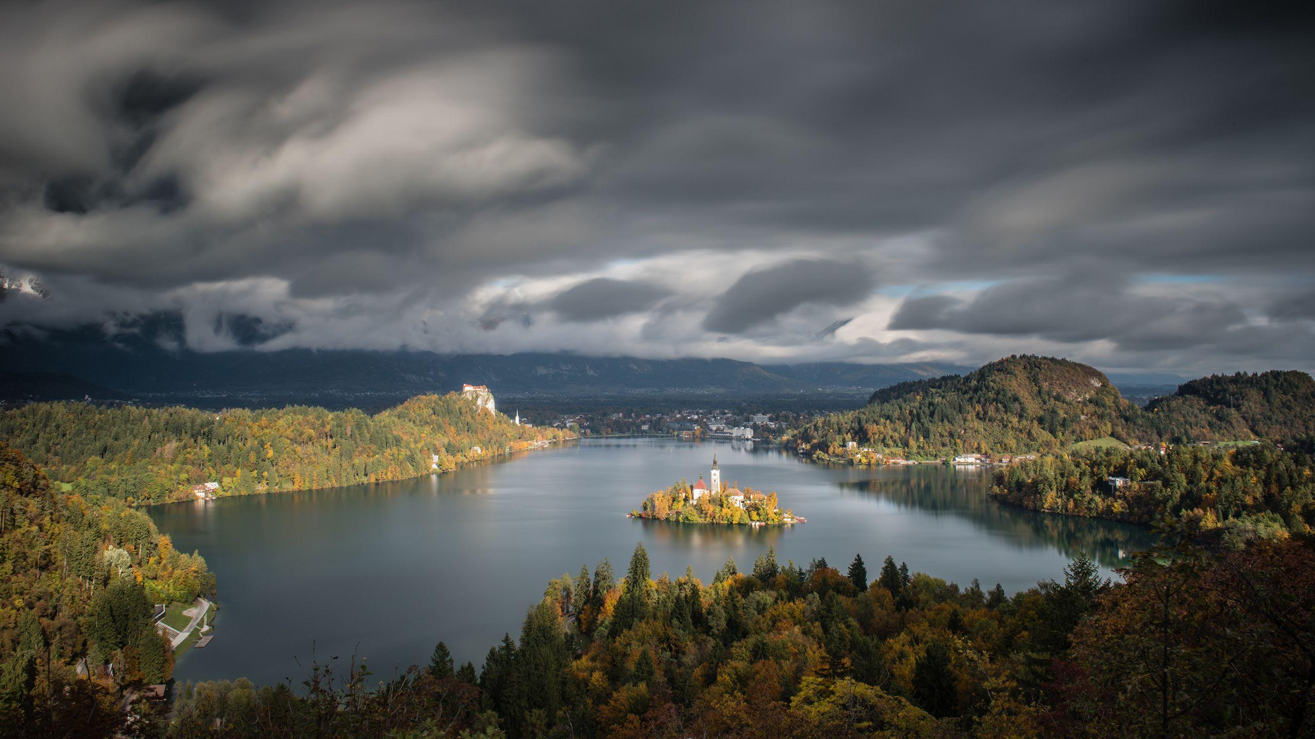 2560x1440 Desktip Wallpaper from Lake Bled, Slovenia, by Jeff Bartlett Media