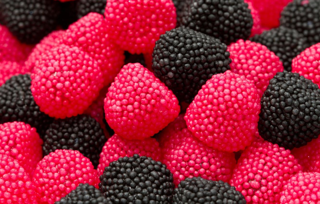 1332x850 Wallpaper raspberry, candy, sweets, BlackBerry, marmalade image for desktop, section еда