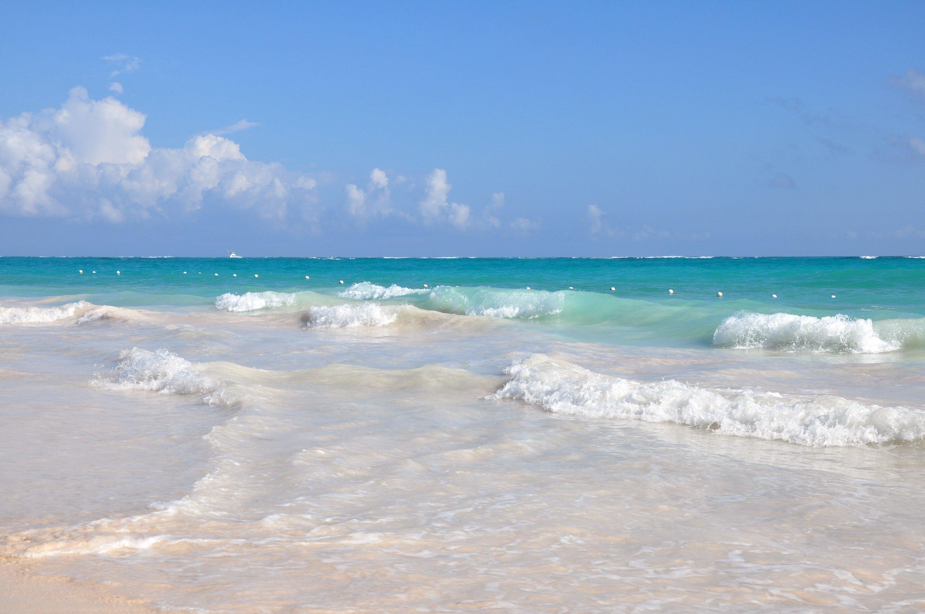 3216x2136 Ocean water Dominicana resort sea beach wave wallpaperx2136