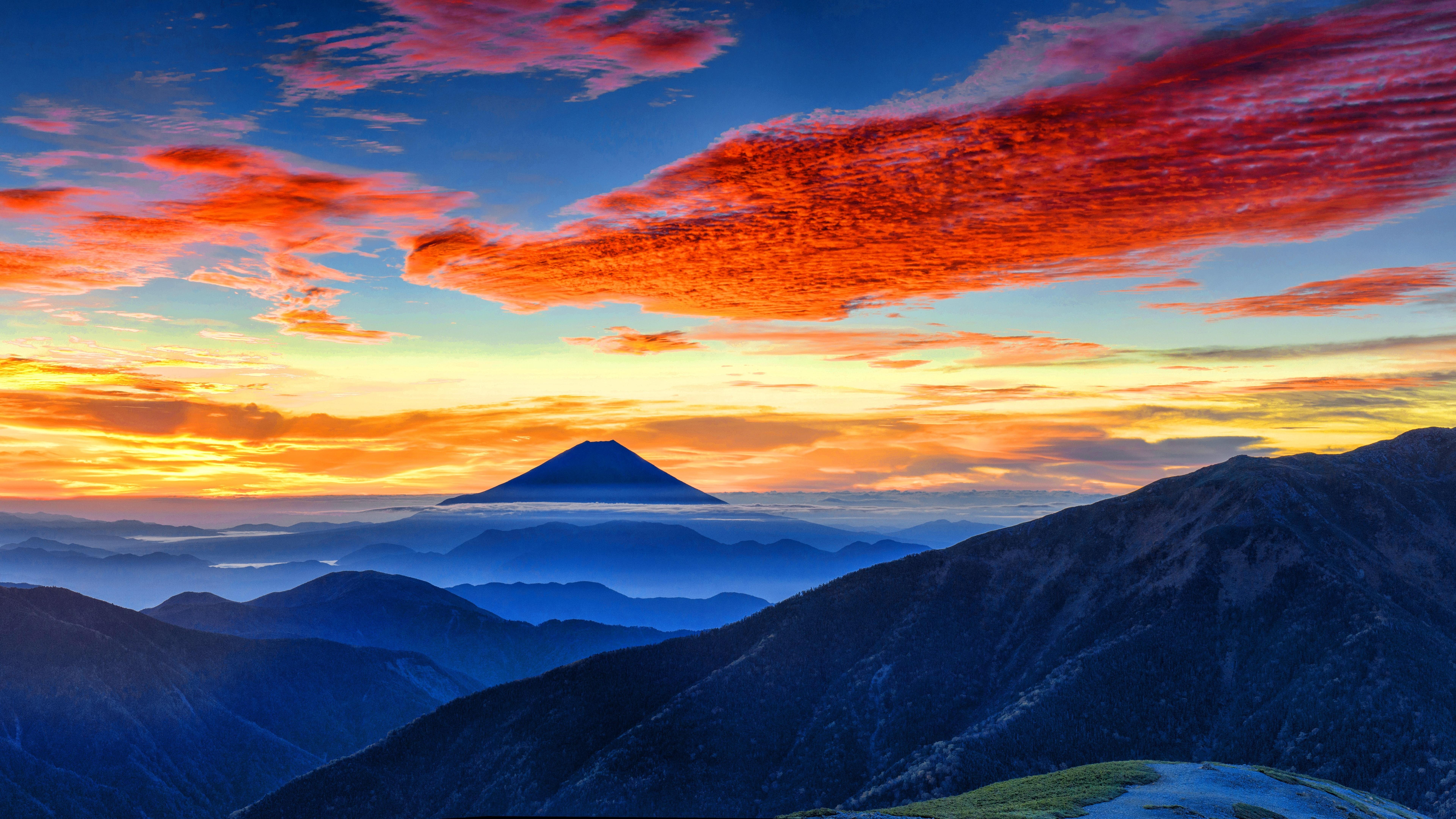 7680x4320 Mount Fuji Panaromic 8k 8k HD 4k Wallpaper, Image, Background, Photo and Picture