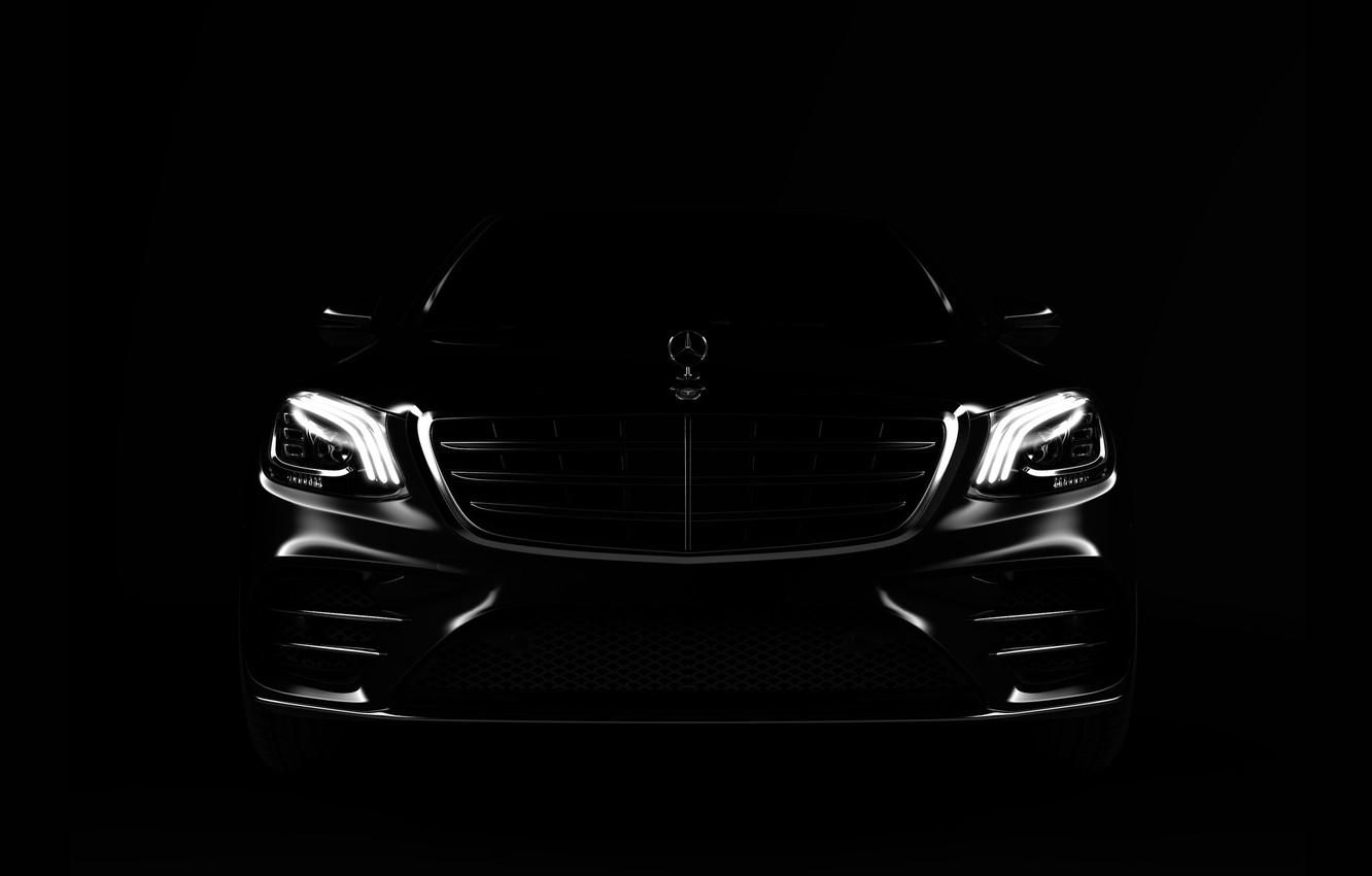 1332x850 Wallpaper Auto, Black, Machine, Mercedes, Lights, Logo, Car, Art, Render, Design, The Front, Transport & Vehicles, Blackevr, Dmitriy Maximov, Mercedes Benz S Class, By Dmitriy Maximov Image For Desktop, Section Mercedes
