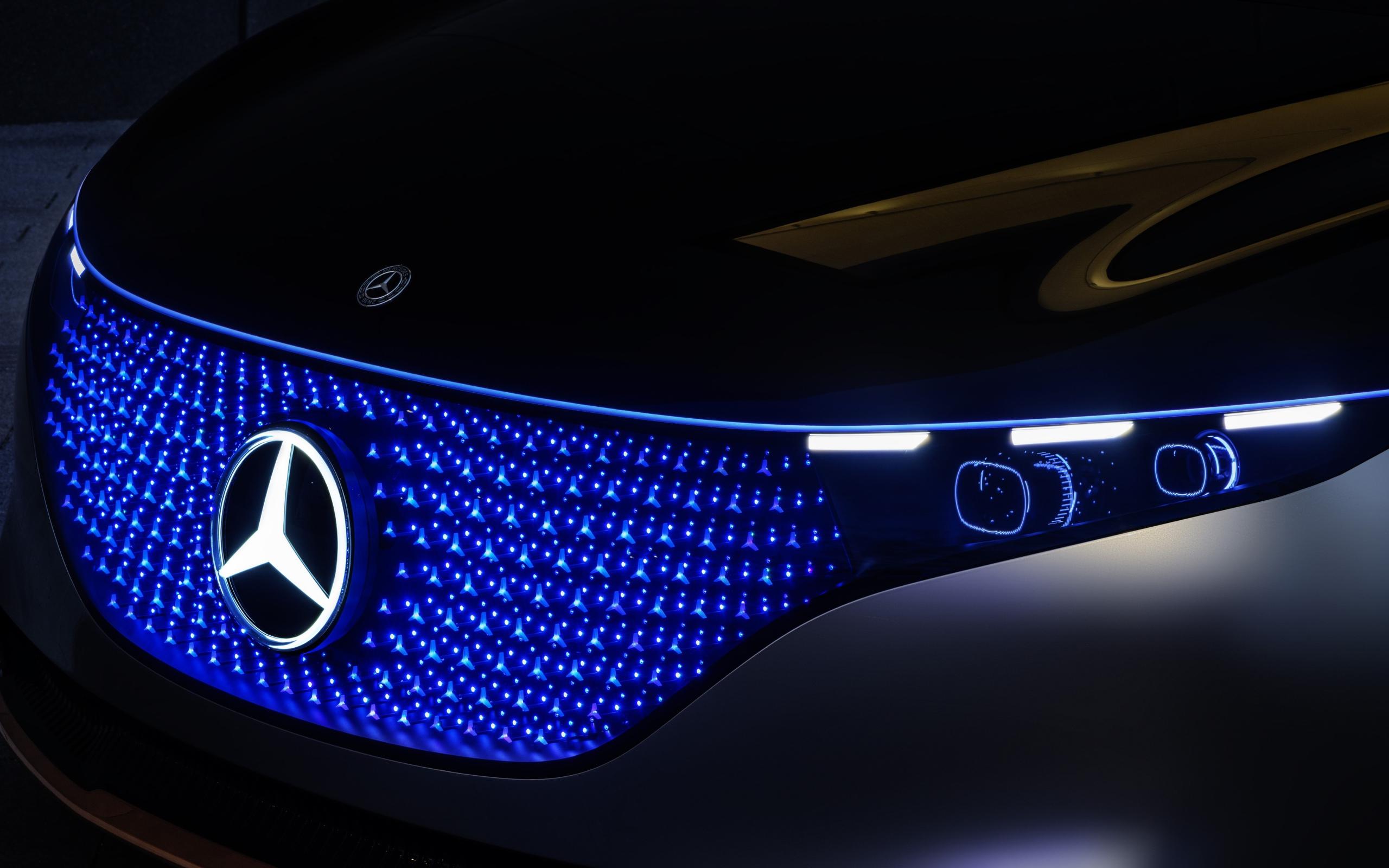 2560x1600 Neon Lights For 2019 Mercedes Benz Vision EQS Desktop Wallpaper 2560x1600