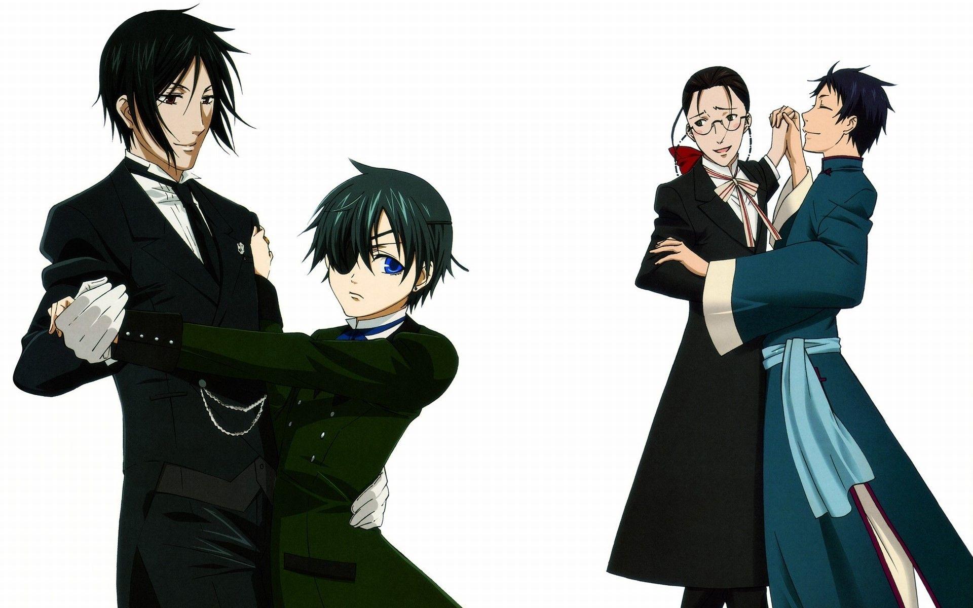 1920x1200 Sebastian michaelis, Ciel phantomhive, Grell sutcliff, Lau, Dance