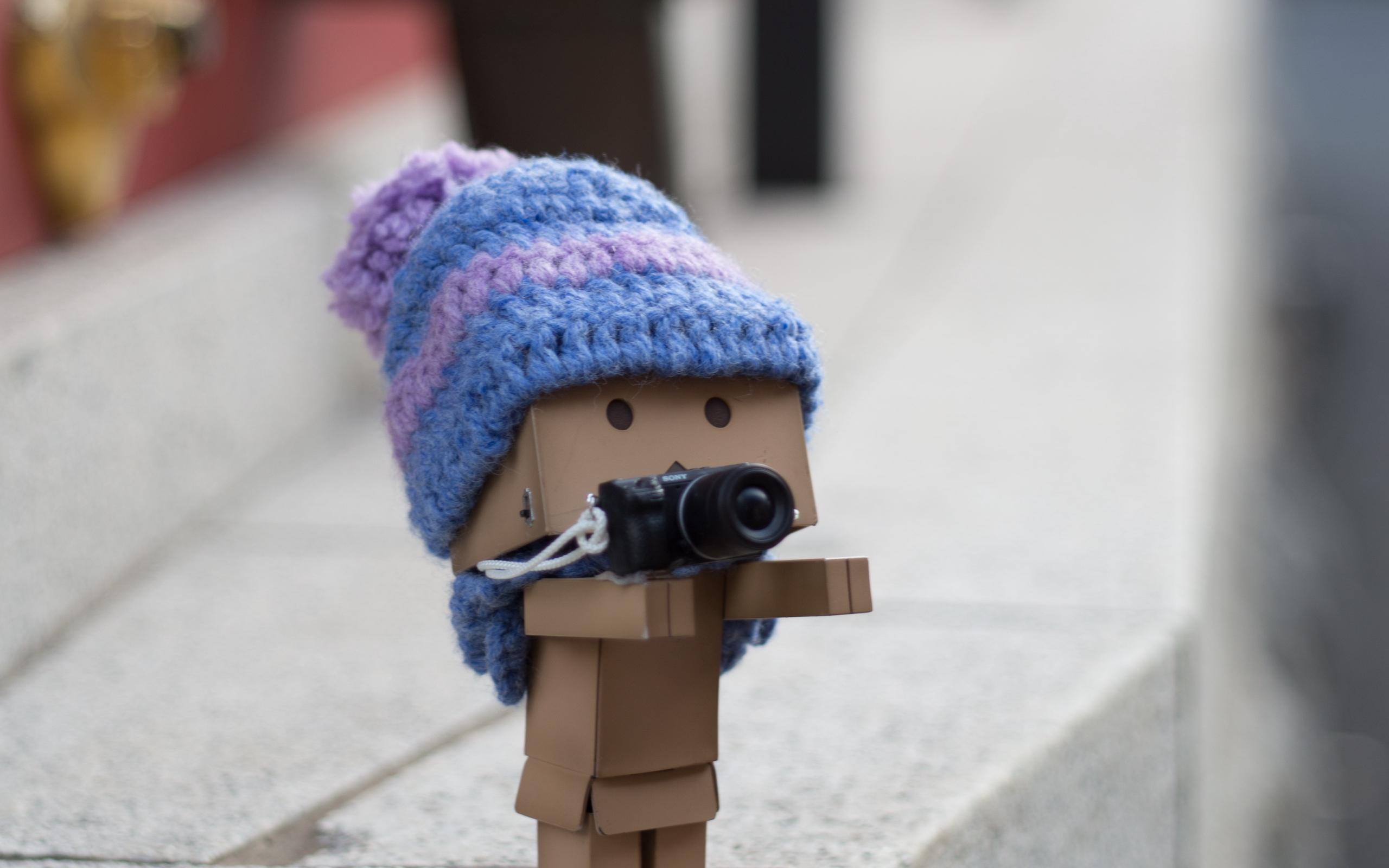 2560x1600 Danbo, Cardboard Robot, Photographer, Camera, Blur Wallpaper & Background Image
