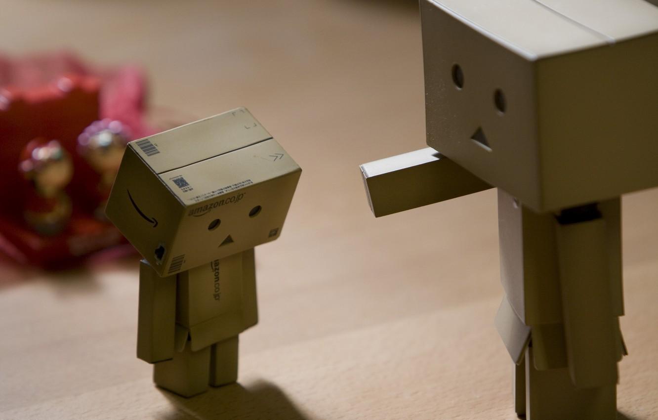 1332x850 Wallpaper robot, danbo, Danboard, box, toy, punishment image for desktop, section настроения