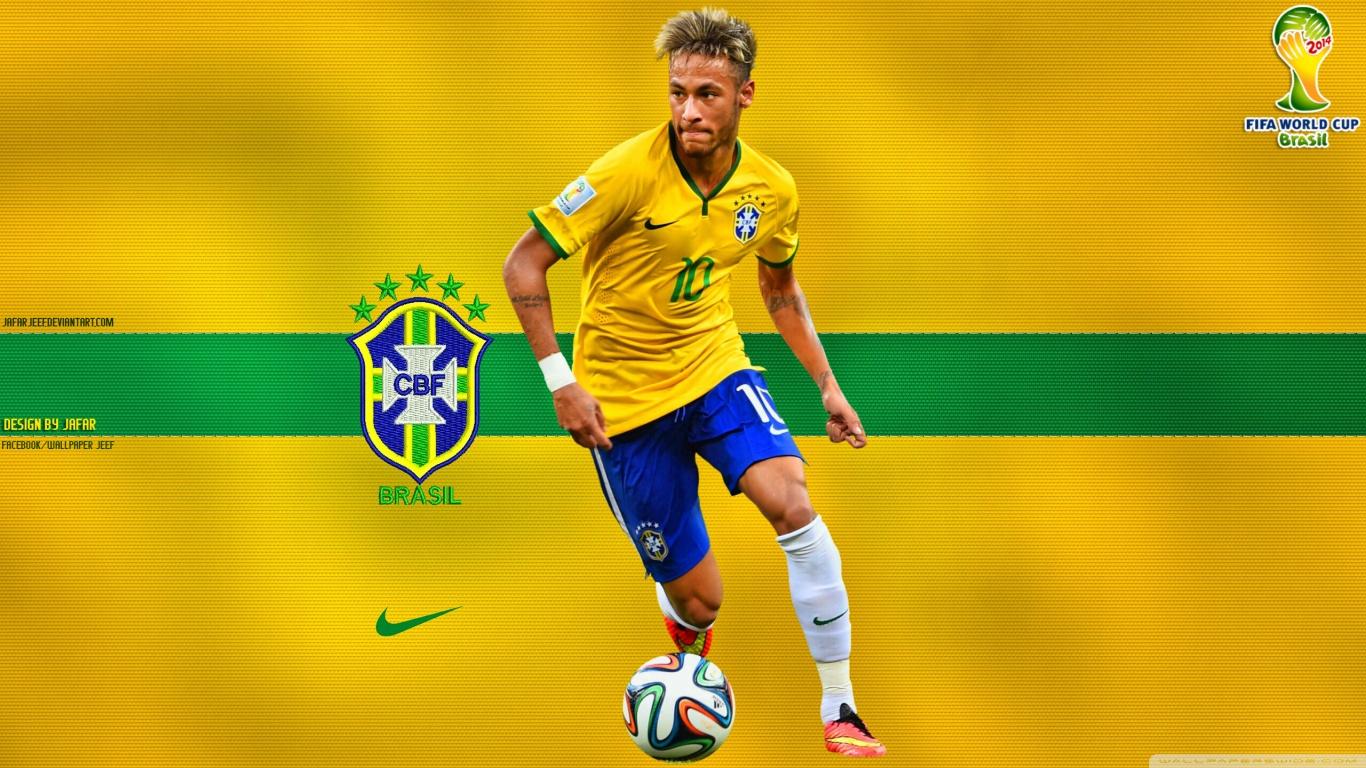 1366x768 World Cup Brazil 2015 Logo Wallpaper