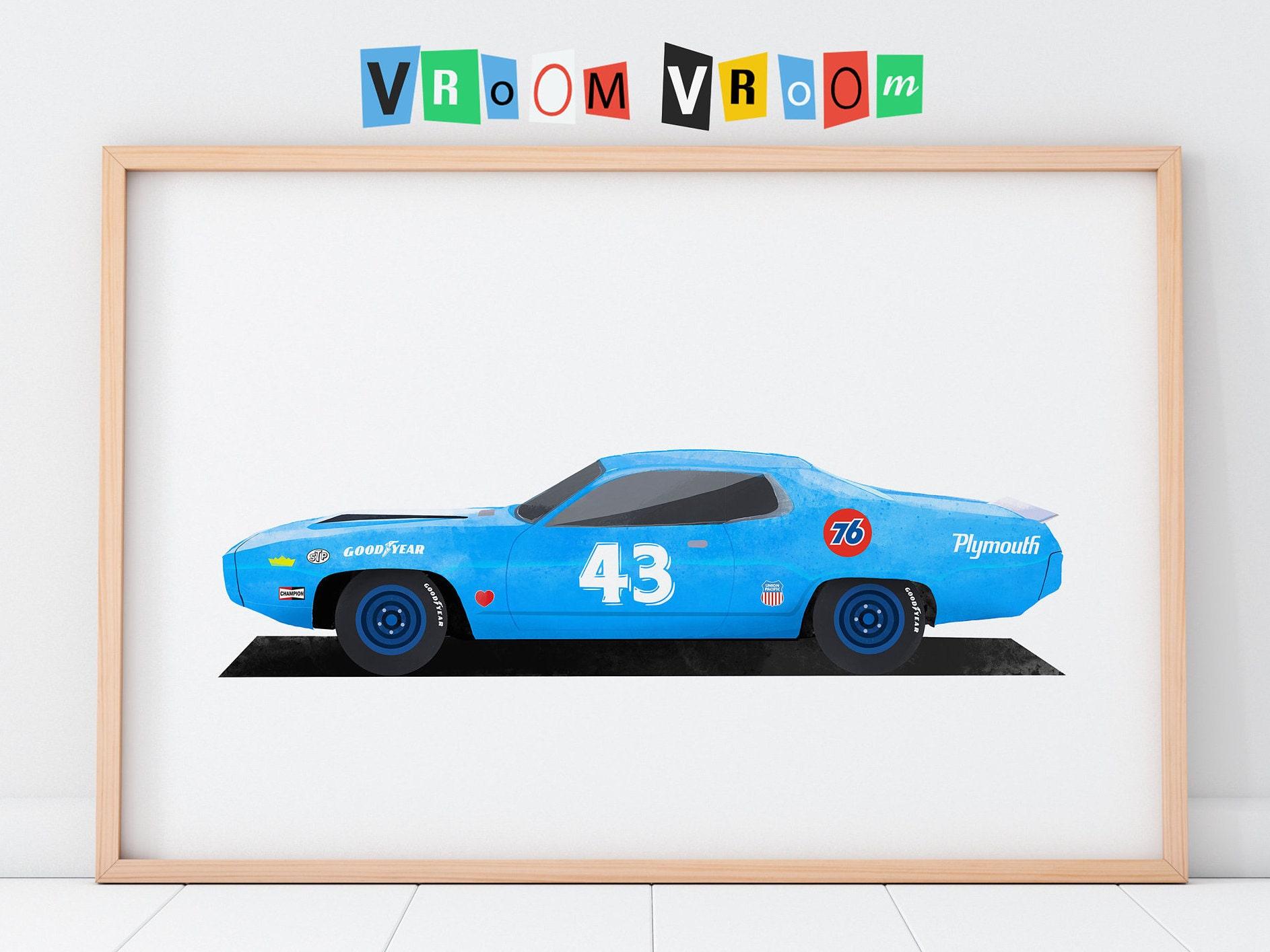1886x1415 Muscle Car Print Racing Car Classic Sports Car Blue Car