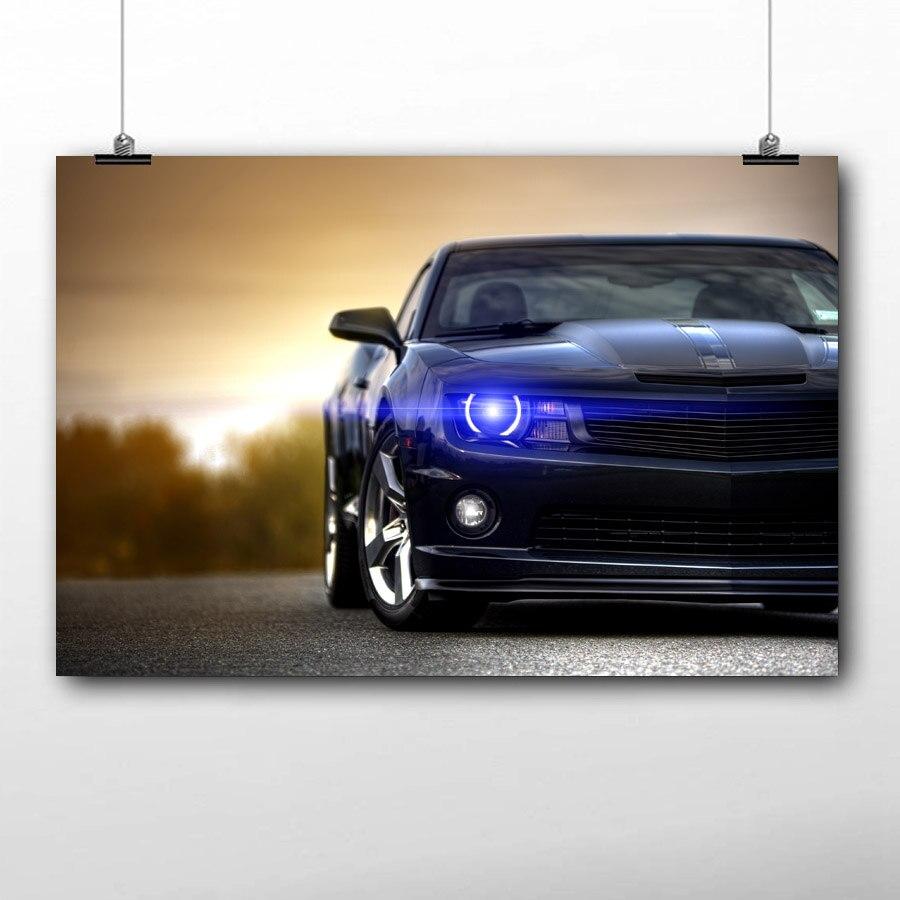 900x900 HD Wallpaper Prints Camaro Black Muscle Car Highligh Poster Canvas Wall Art Painting for Living Room Decor. Painting & Calligraphy