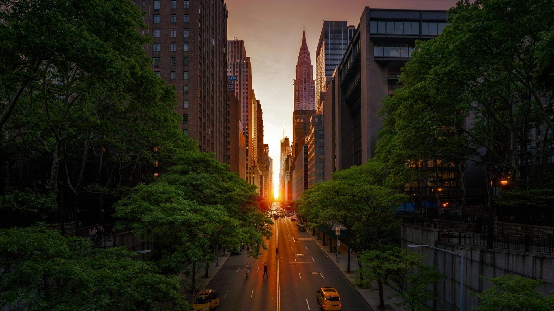 1920x1080 New York Street Wallpaper