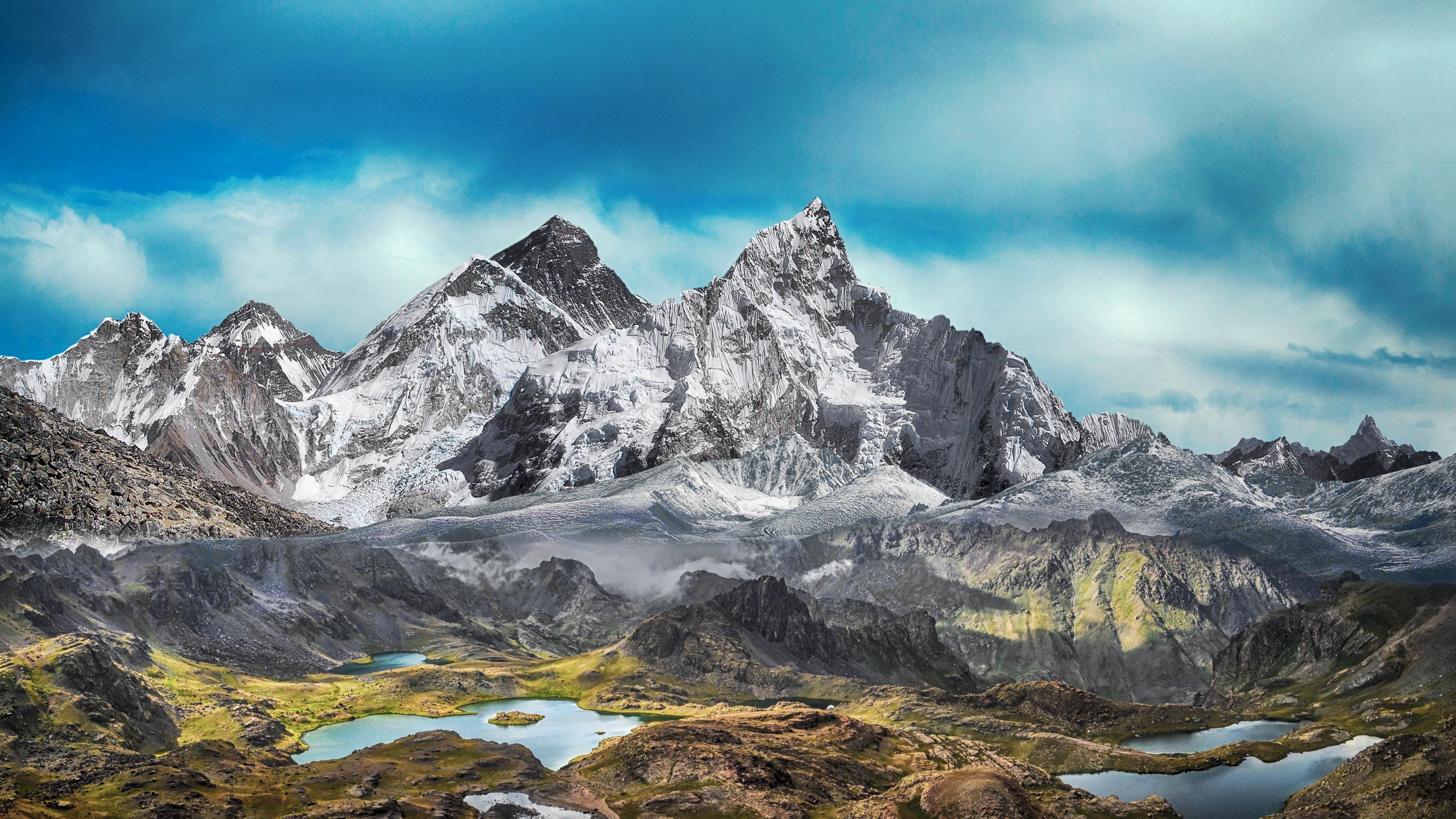 5120x2880 Download 5120x2880 wallpaper mountain range, summit, nature, 5k image, background, 21235