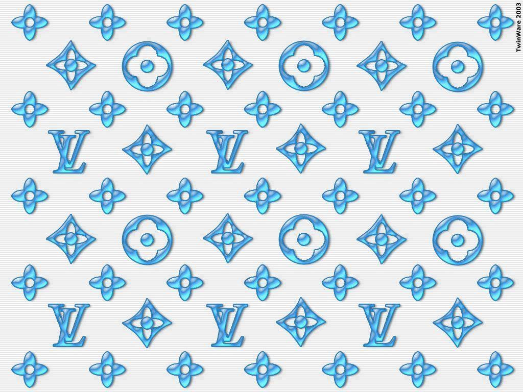 Louis Vuitton Blue Supreme Wallpaper