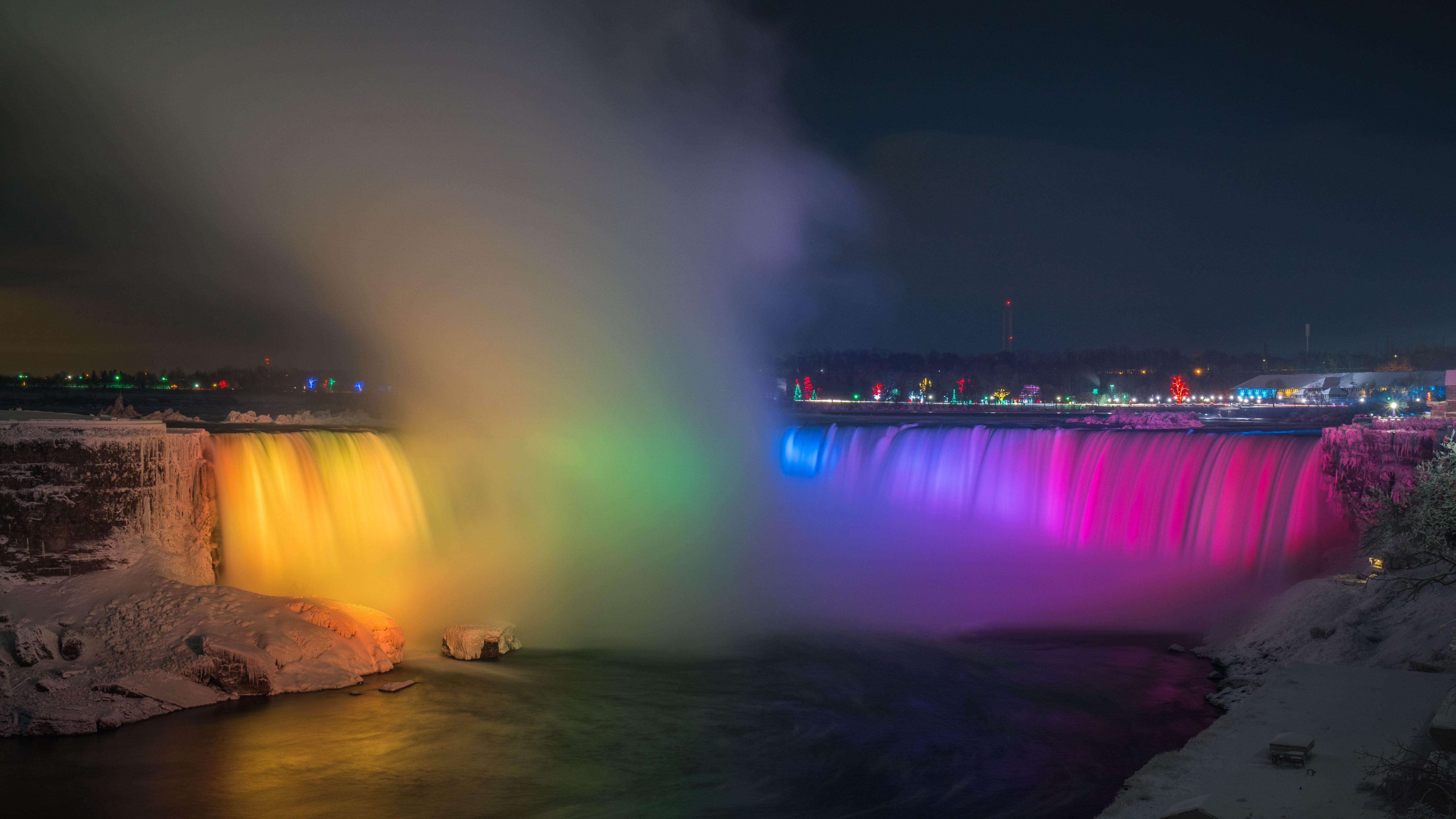 5120x2880 hd wallpaper 5120x nature, water, light, night, geological phenomenon