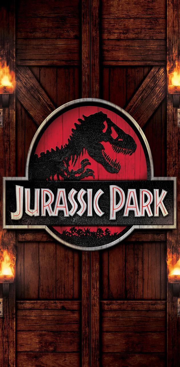 630x1280 Jurassic park gate wallpaper
