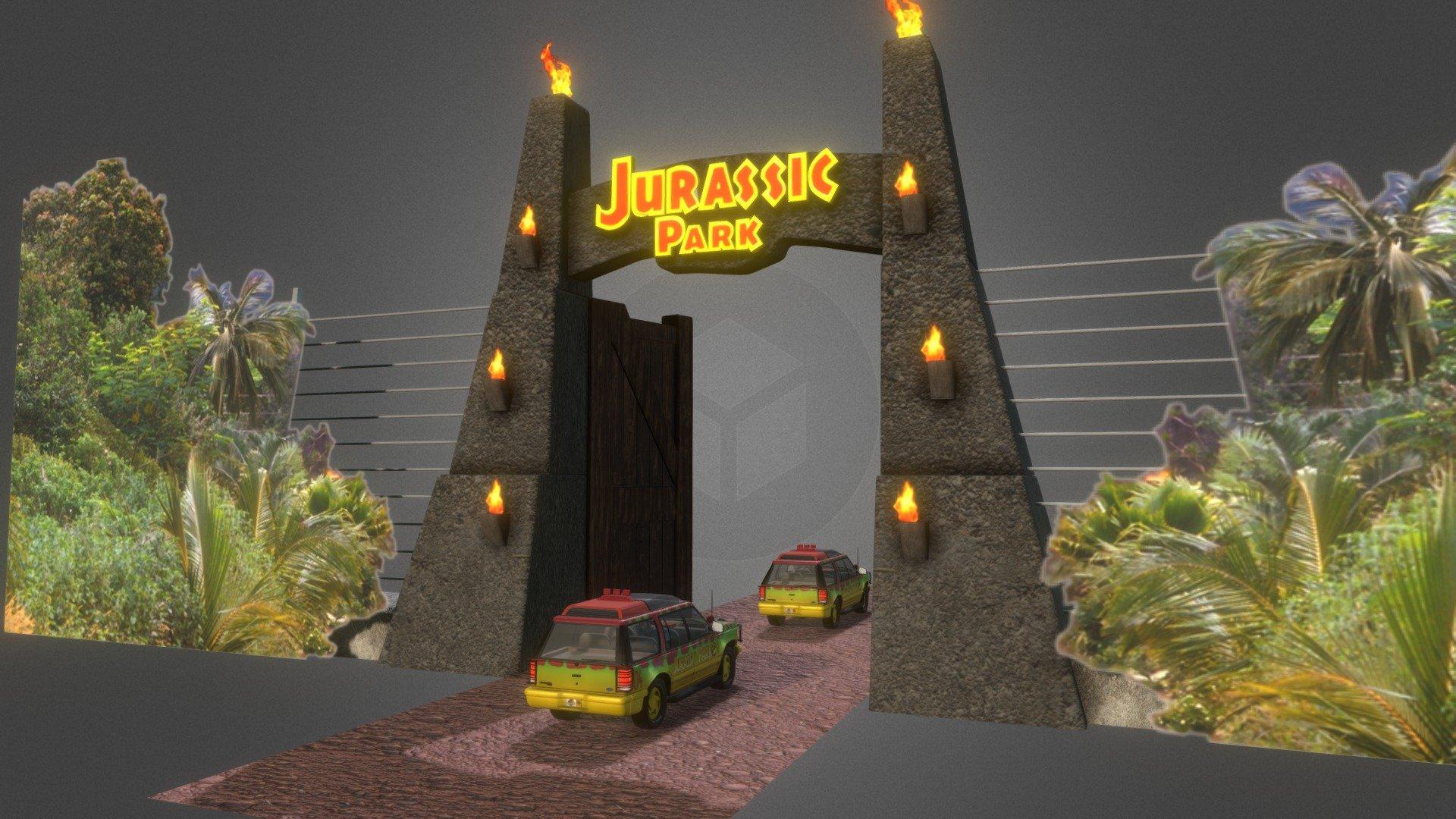 1920x1080 Jurassic Park Gate model by paulelderdesign [525ff5e]