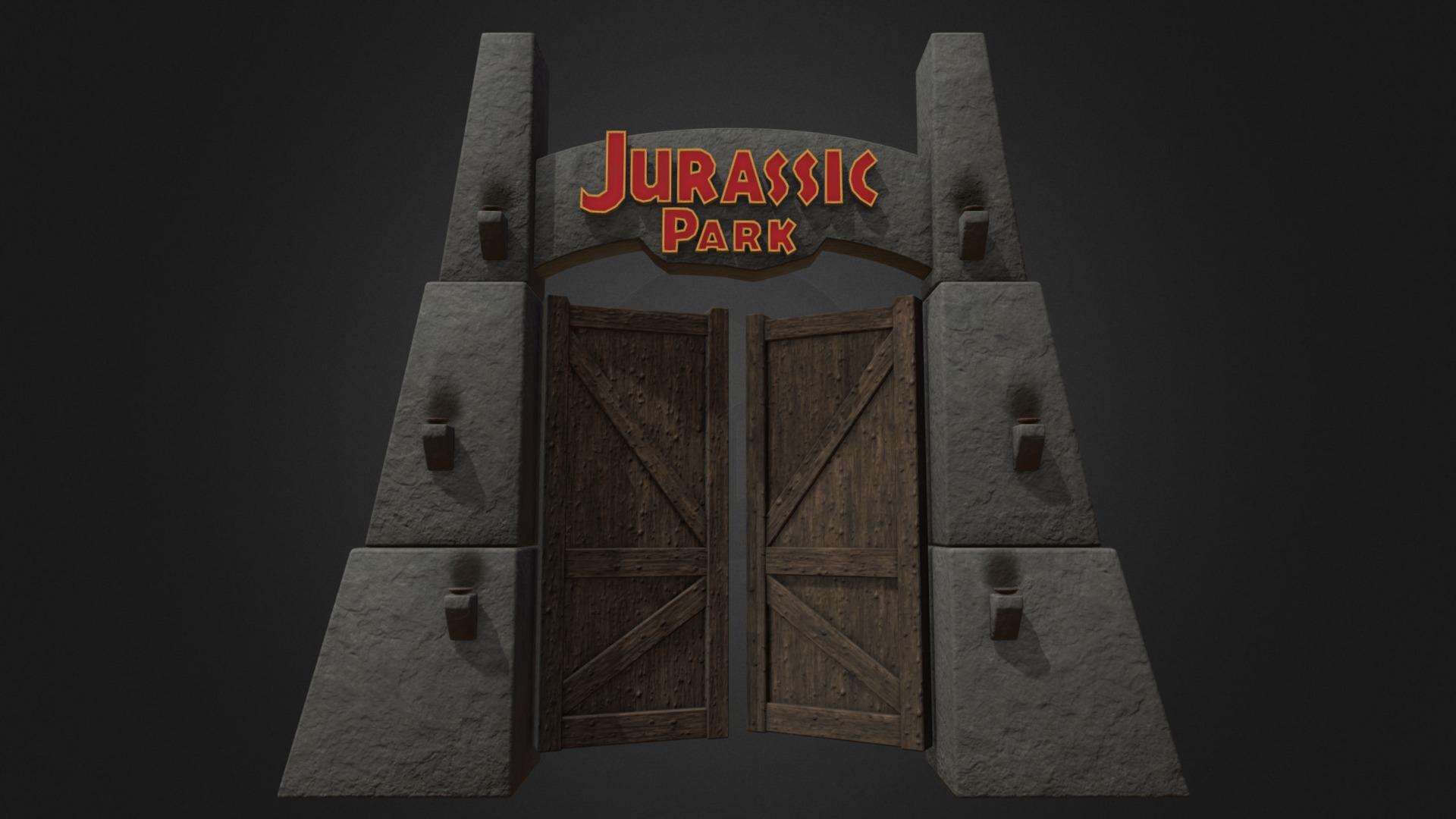 1920x1080 Jurassic Park Gate Free 3D model by Mat Jolicoeur [3b7728e]