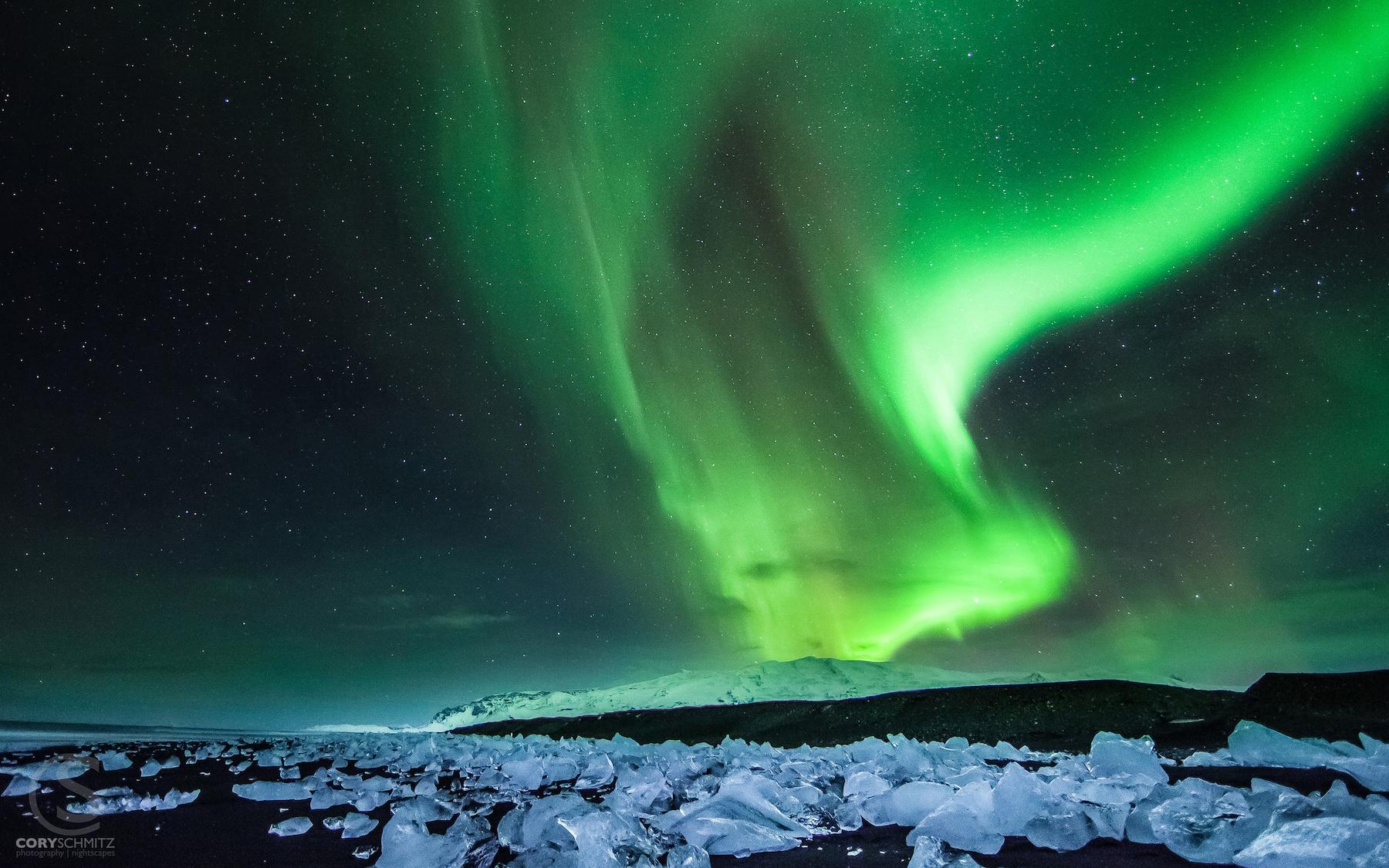 1800x1125 aurora, Borealis, Northern, Lights, Night, Green, Stars, Ice Wallpaper HD / Desktop and Mobile Background