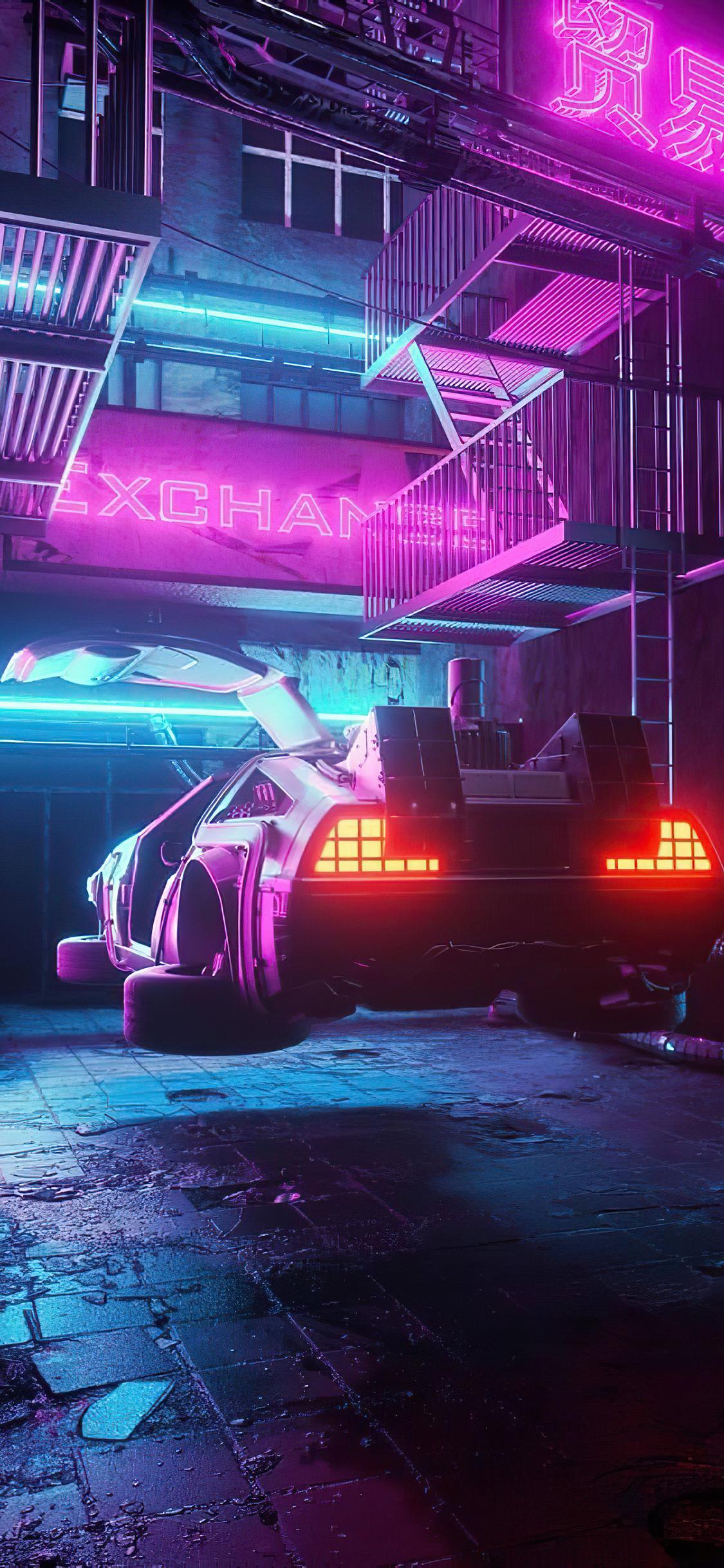 1125x2436 Delorean From Future 4k iPhone XS, iPhone iPhone X HD 4k Wallpaper, Image, Background, Photo and Picture