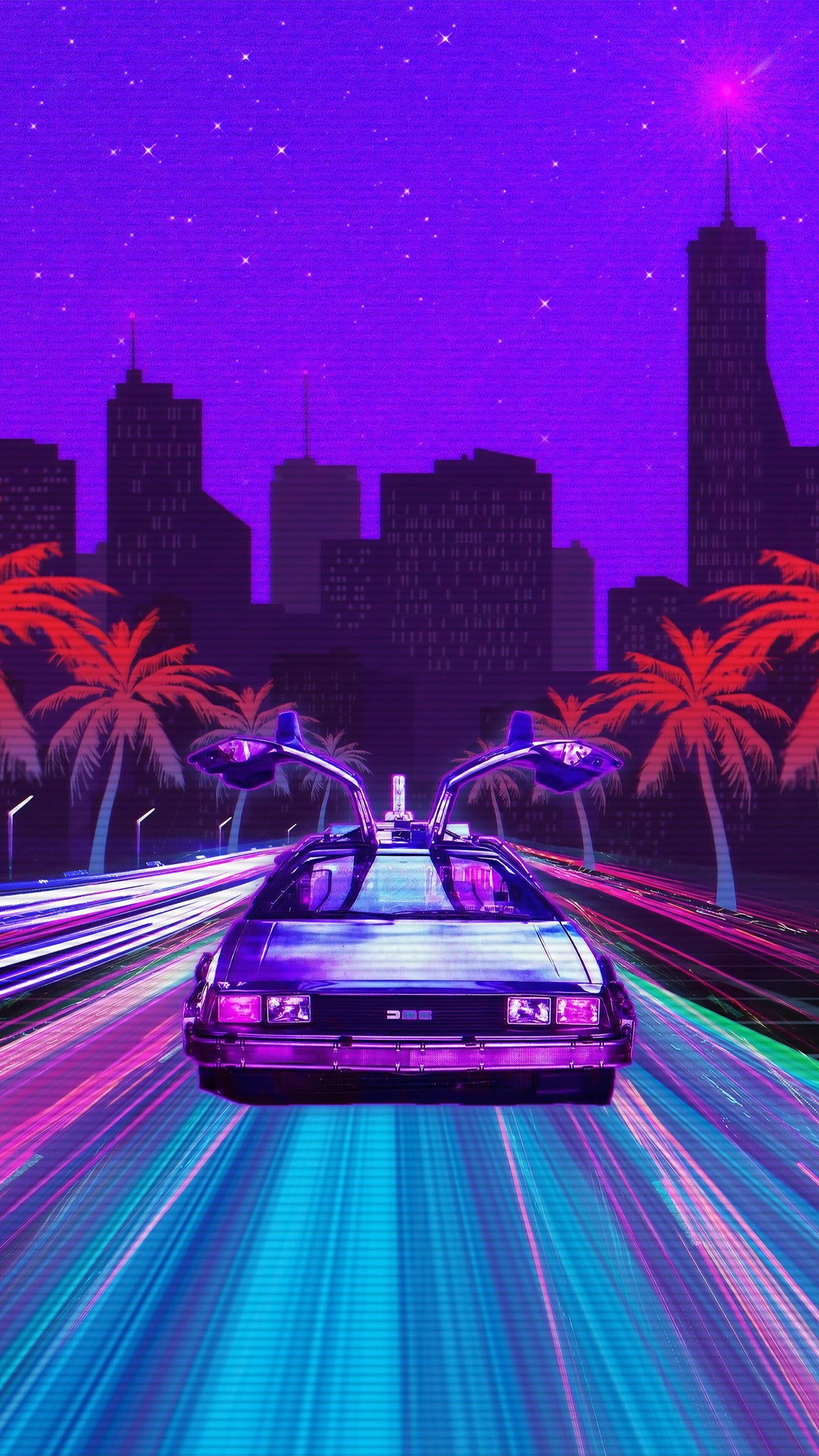2160x3840 DeLorean, Car, Cyberpunk, Digital Art, Sci Fi Phone HD Wallpaper, Image, Background, Photo And Picture. Mocah HD Wallpaper