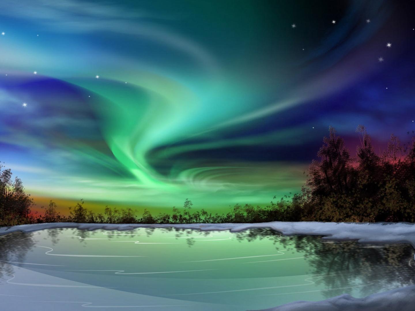 1440x1080 Aurora Borealis. Life, the Universe and Everything
