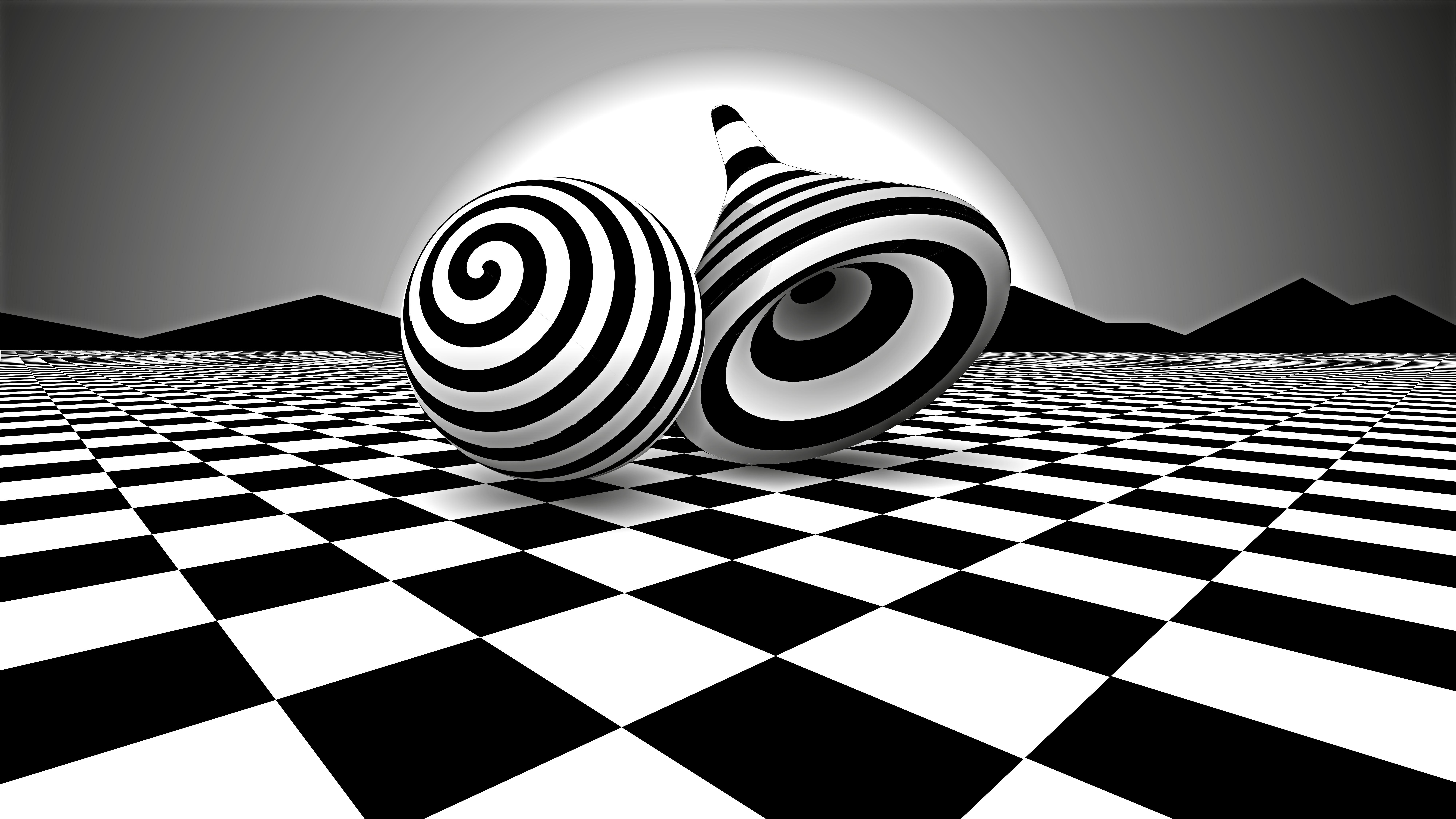 8000x4500 Black White Optical Illusion 8k HD 4k Wallpaper, Image, Background, Photo and Picture