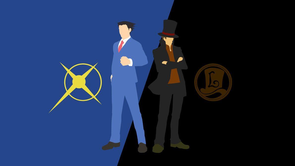 1191x670 Professor Layton VS Phoenix Wright Wallpaper