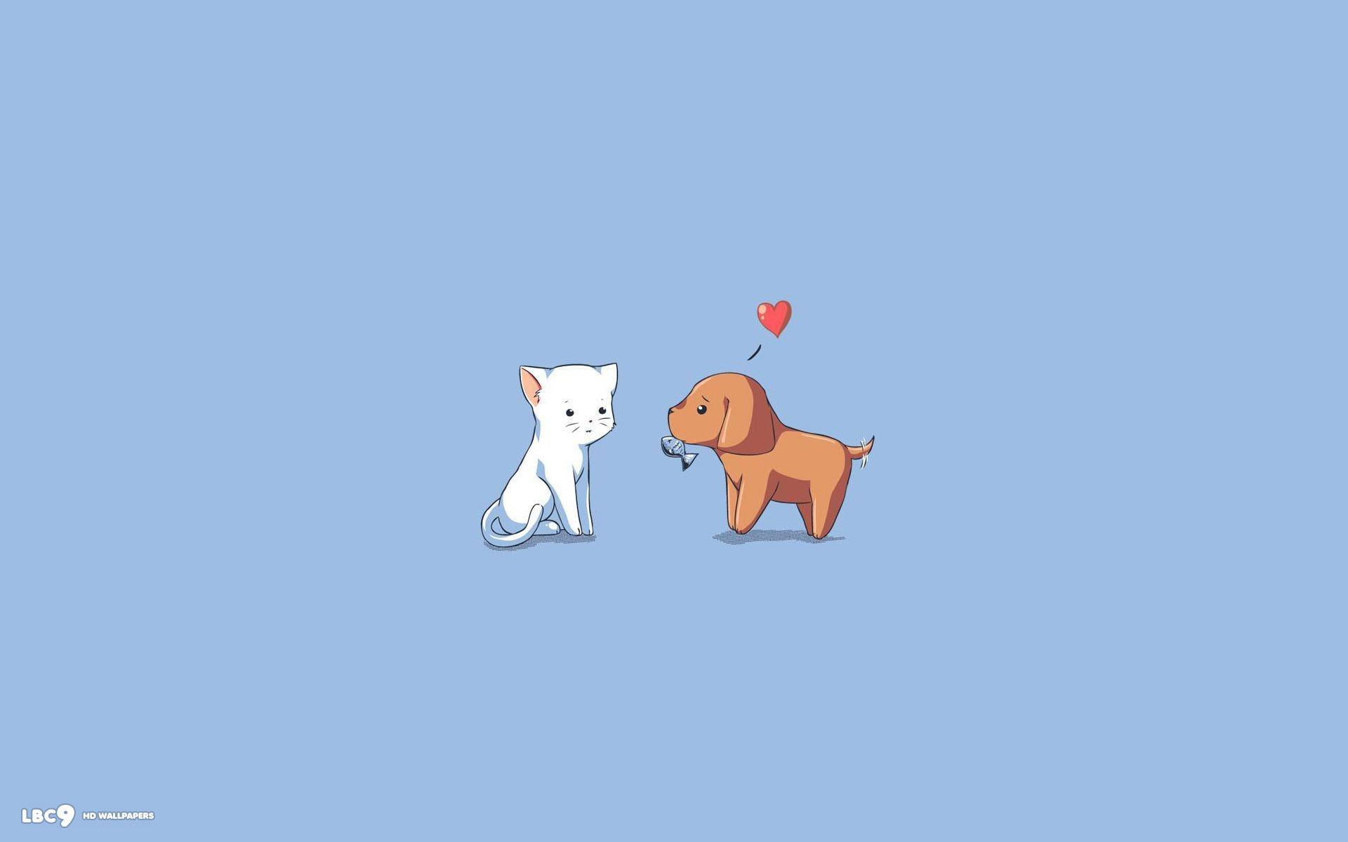 Dog And Cat Drawing Images Pictures Anime Drawing Dog  Cat And Dog  Animation HD Png Download  Transparent Png Image  PNGitem