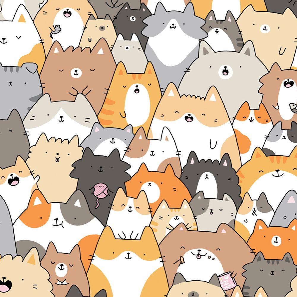 1000x1000 Cat And Dog Cartoon Wallpaper