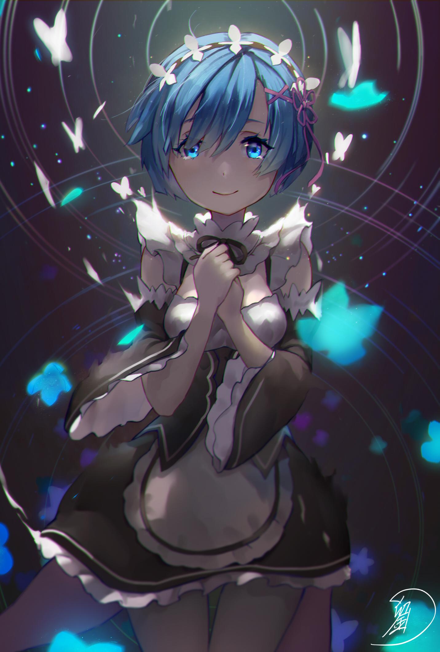 1432x2120 And Ram Rem Rem Wallpaper Phone HD Rem Re:Zero Phone Wallpaper