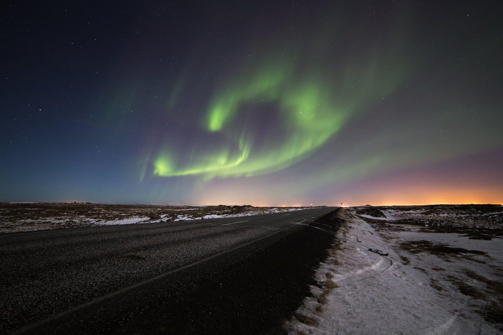 1732x1155 Green aurora lgihts, iceland HD wallpaper