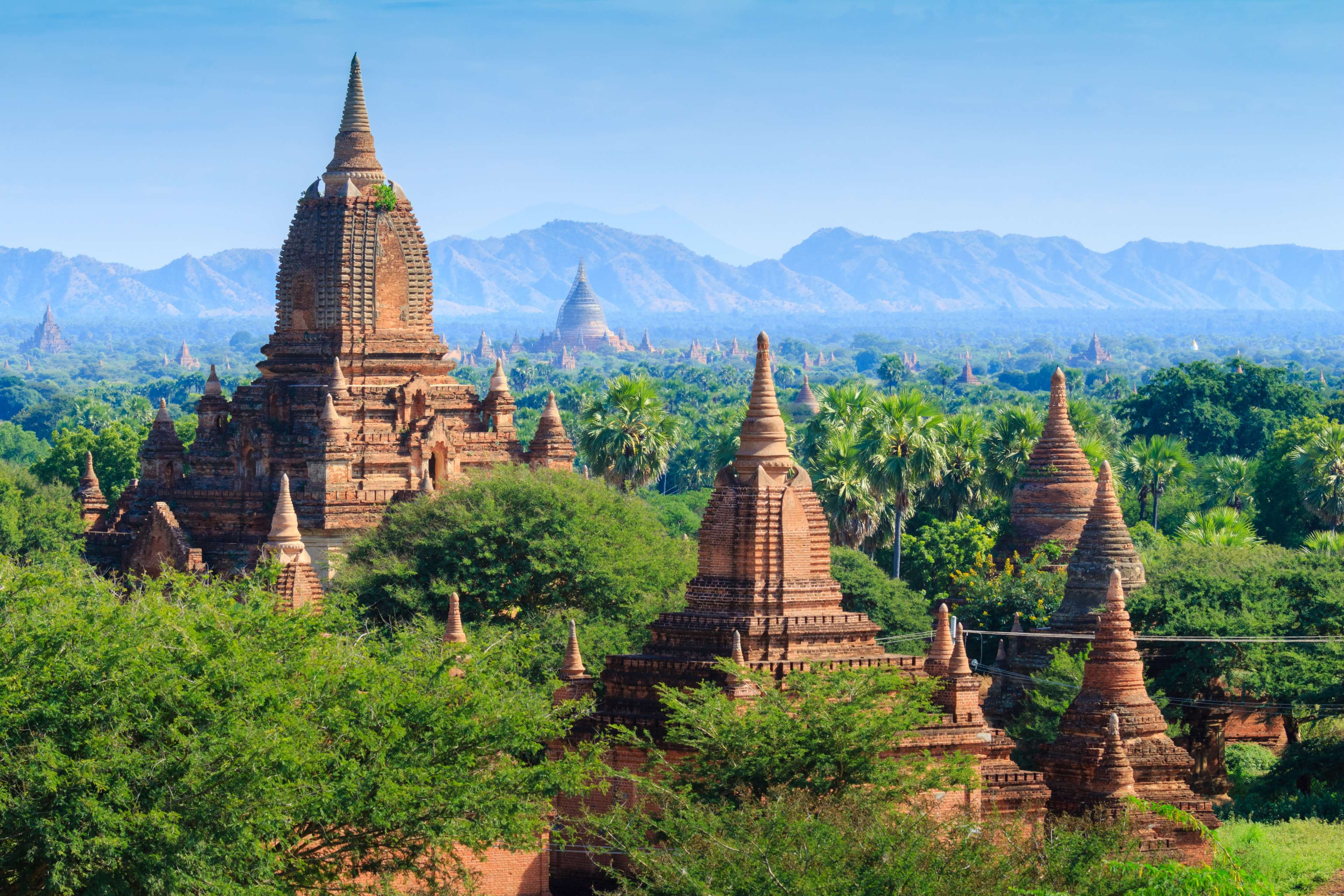3840x2560 archaeological area, bagan, myanmar, panorama, sour, temple minyeingon, unesco 4k wallpaper