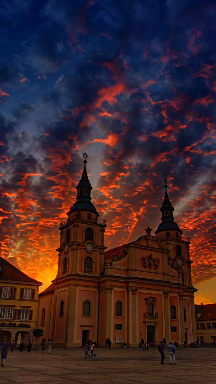 750x1334 Download 750x1334 wallpaper evening, buildings, city, sunset, iphone iphone 750x1334 HD image, background, 2327