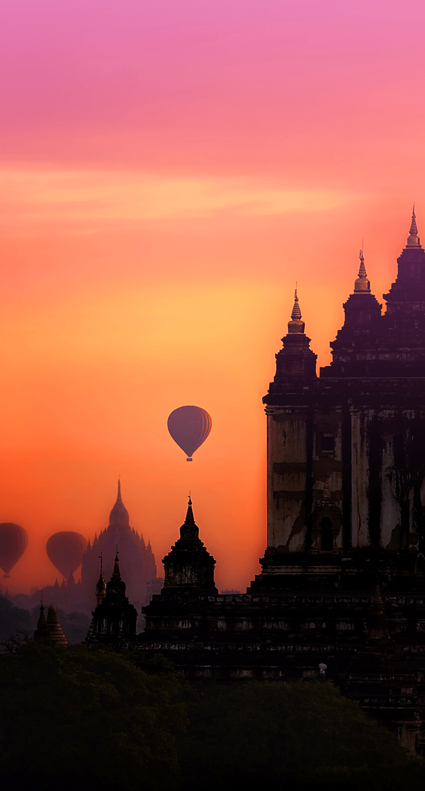 854x1590 Phone wallpaper. Bagan temples, Bagan, Bagan myanmar