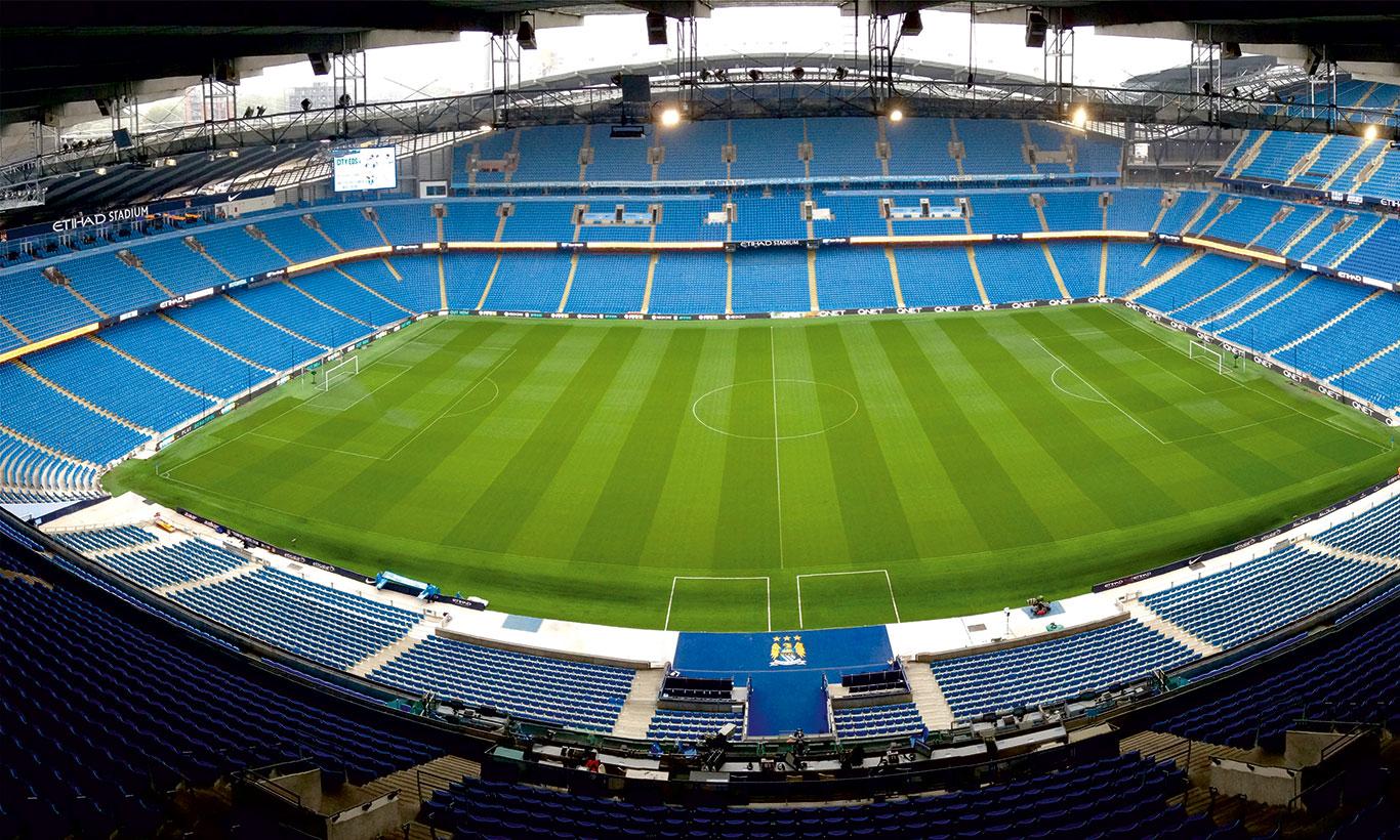 1366x820 Etihad Stadium Manchester City FC Wall Mural