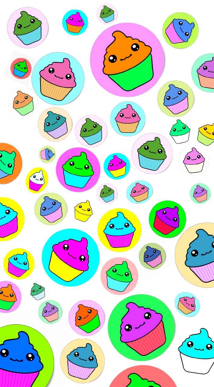 709x1280 Kawaii Cupcakes Wallpaper