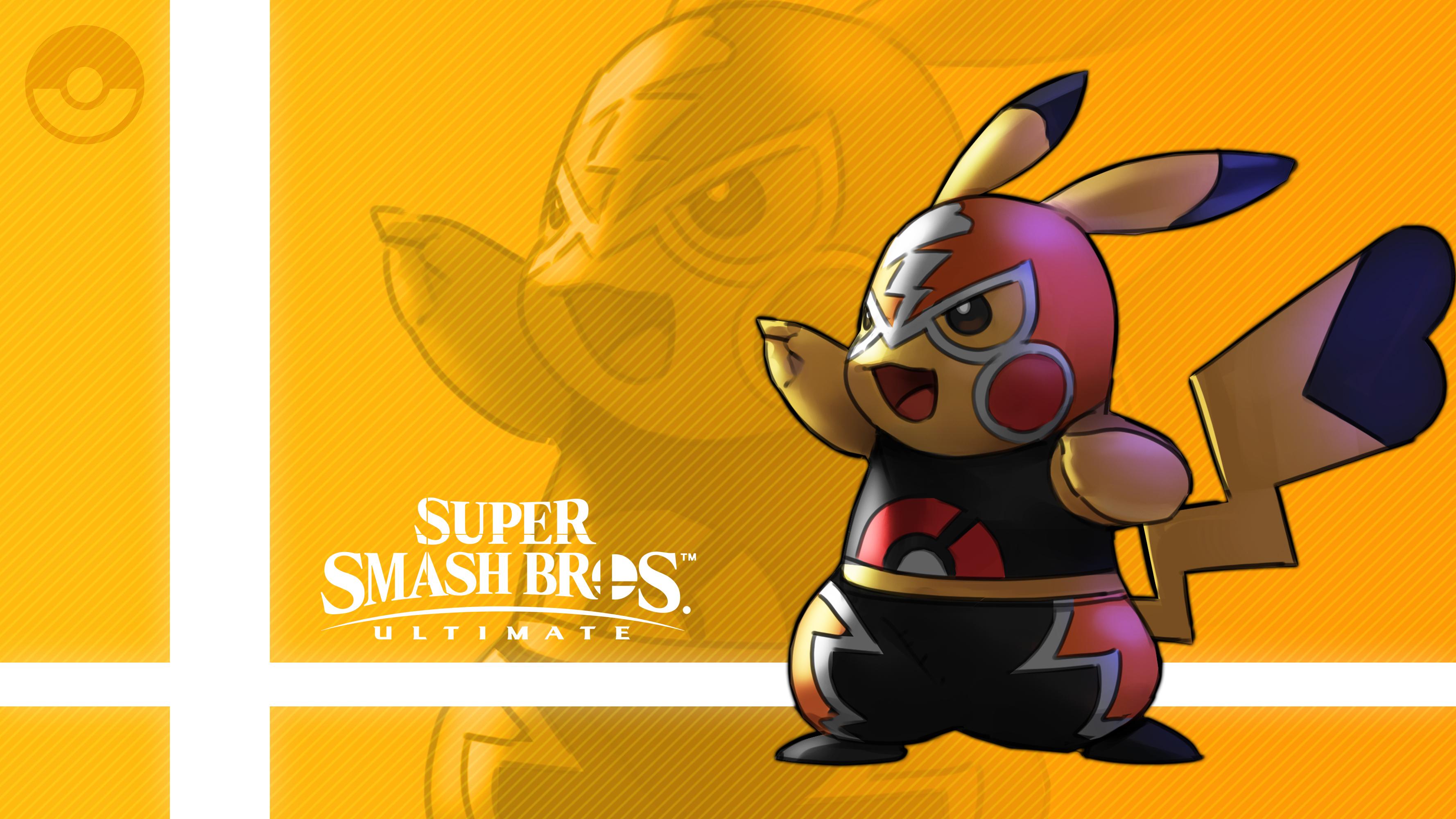 3556x2000 Pikachu Libre In Super Smash Bros. Ultimate HD Wallpaper
